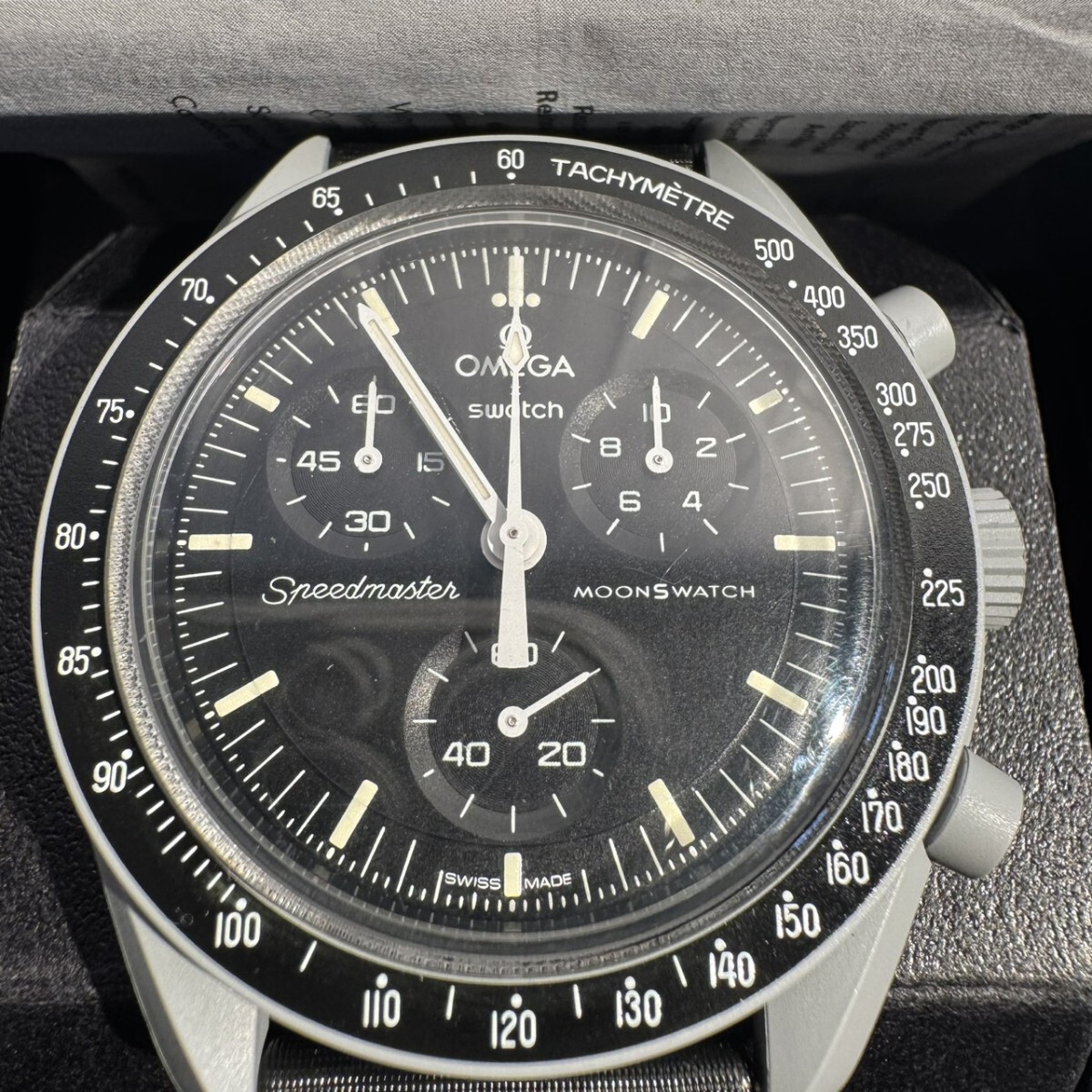 00003(DA031707)稼働 OMEGA Swatch MISSION TO THE MOON SPEEDMASTER オメガ スウォッチ 腕時計 ミッショントゥザムーン スピードマスター