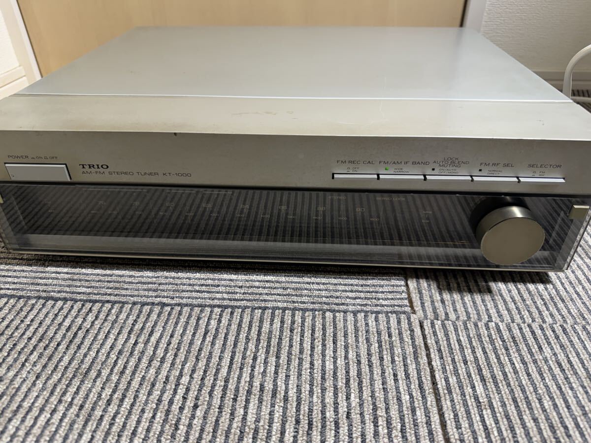 TRIO トリオ ステレオチューナー KT-1000 AM-FM 6kg 通電のみ 動作未確認 中古 ジャンク