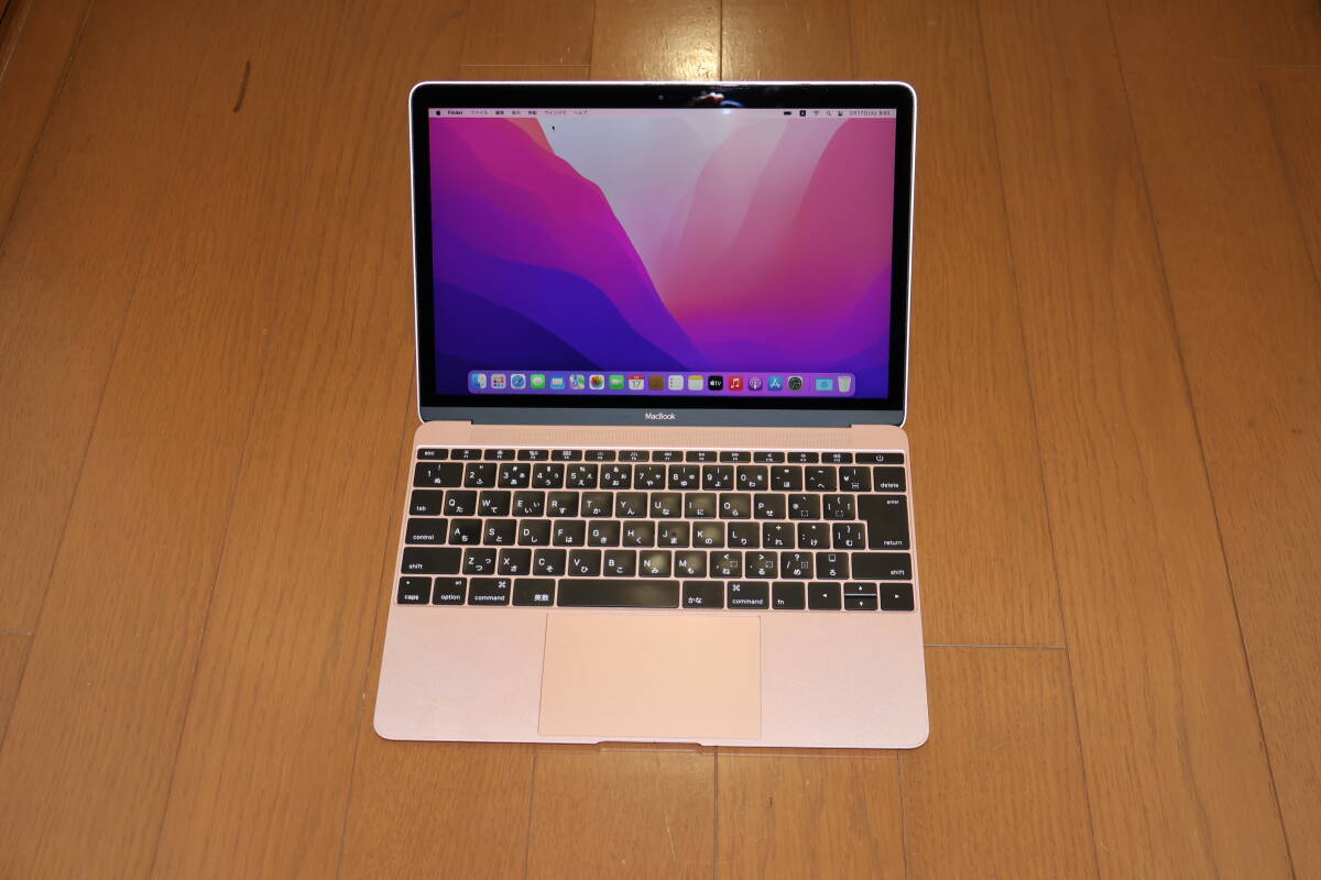 MacBook 12インチ/Core m3 1.1G/256G/8G/2016/ローズゴールド/OS Monterey