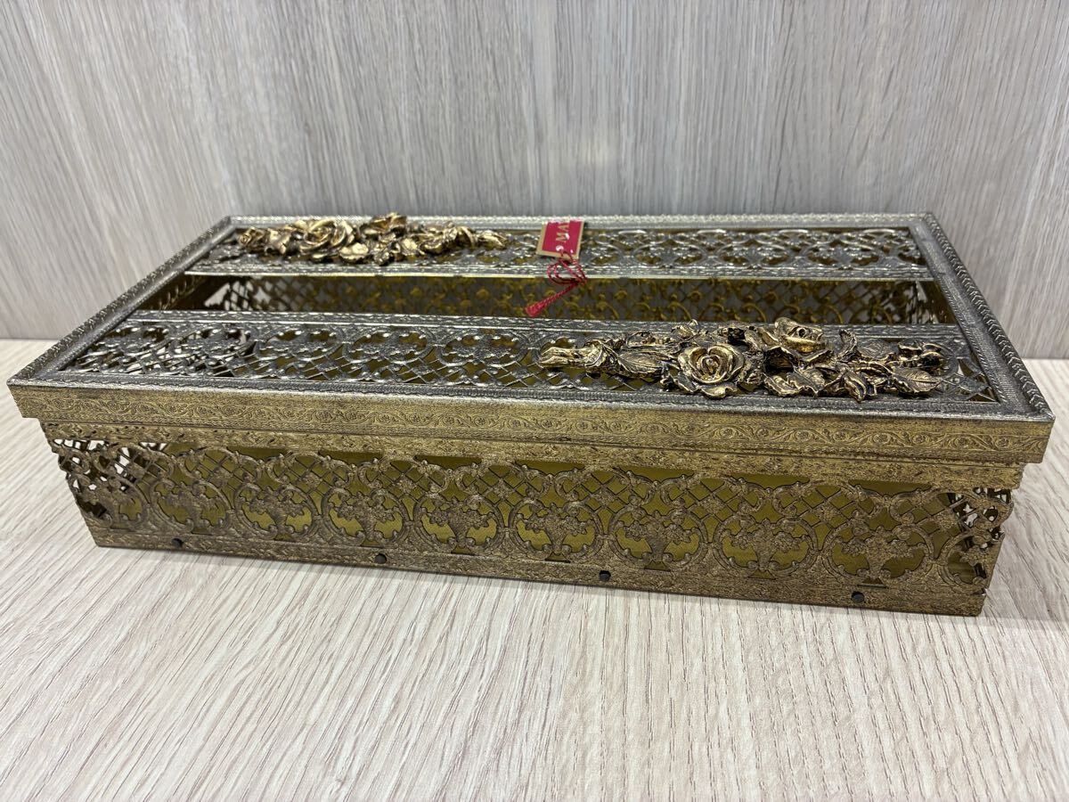 Matson マトソン 金メッキ ティッシュボックスカバー 24KT GOLDPLATED ヴィンテージ