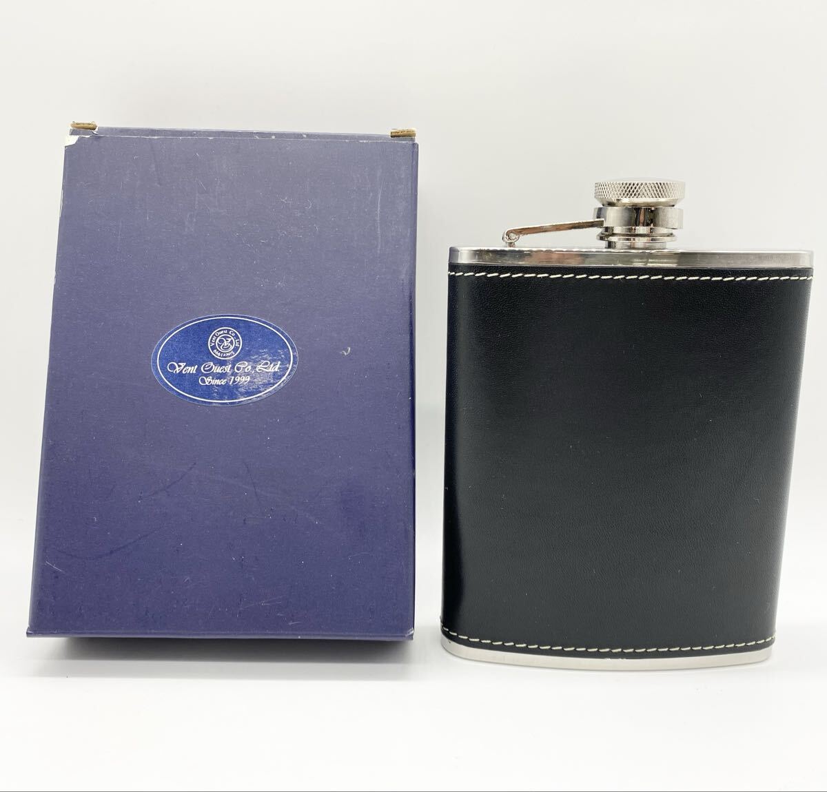 【未使用品】◇Vent Ouest ヴァンウエスト社 スキットル ブラック 携帯用ウイスキーボトル キャンプ 釣り アウトドア◇