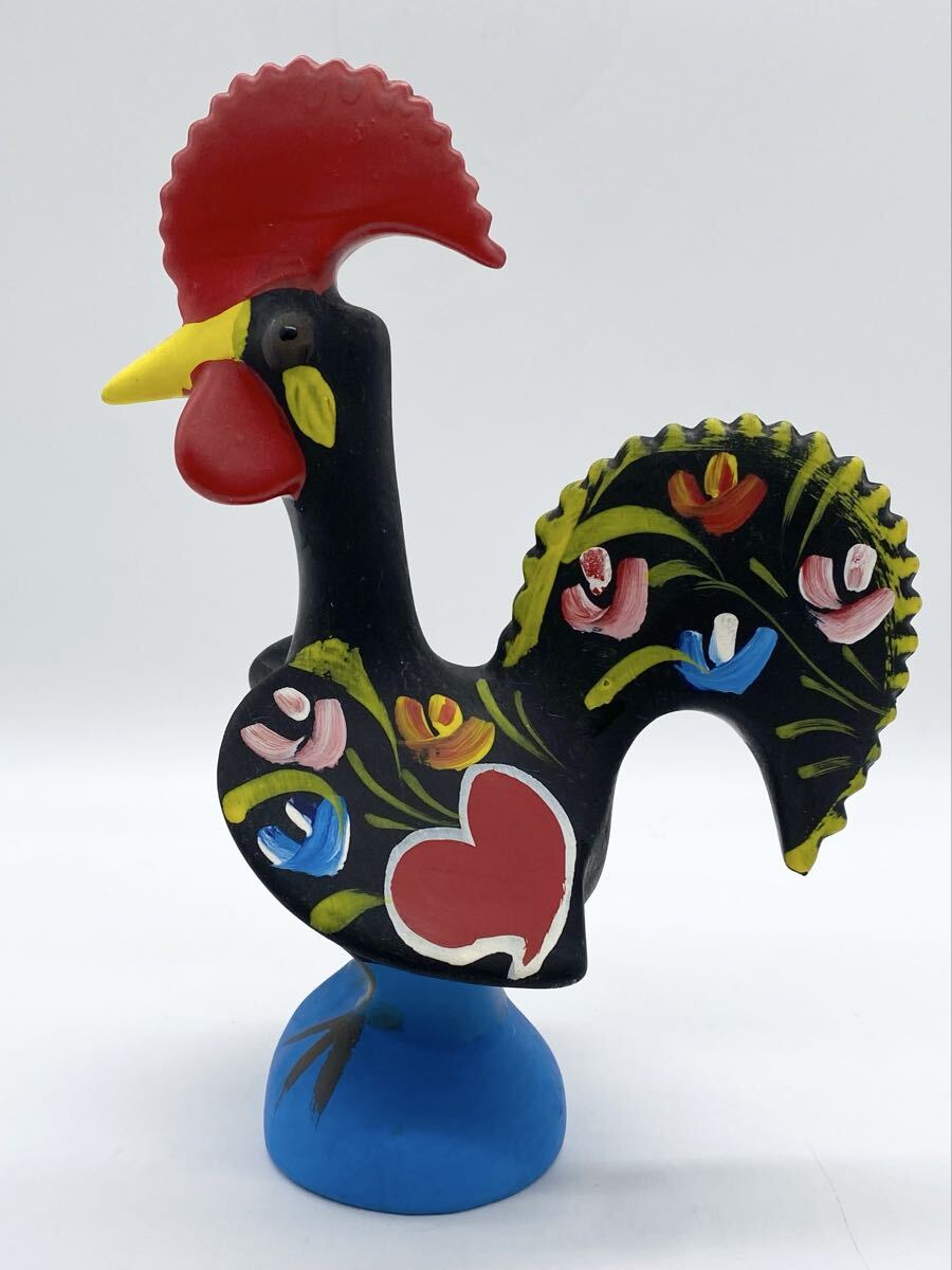 ◇ポルトガル製 バルセロスの雄鶏 ガロ 幸せを呼ぶ鳥 陶器製 テラコッタ 置き物 縁起物 伝統工芸品 飾り◇
