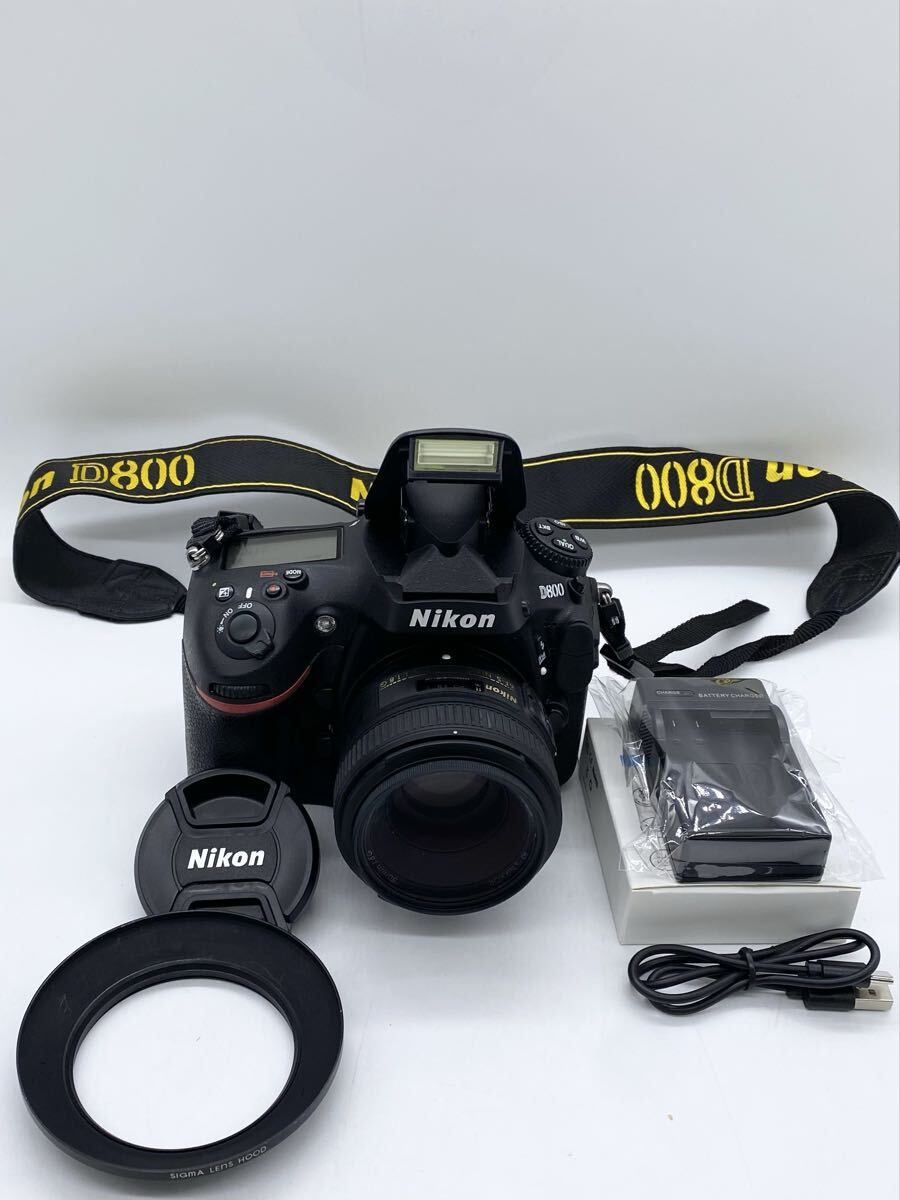 【動作確認済】◇Nikon ニコン D800 デジタル一眼レフカメラ Nikon AF-S NIKKOR 50mm 1.8G◇現状品