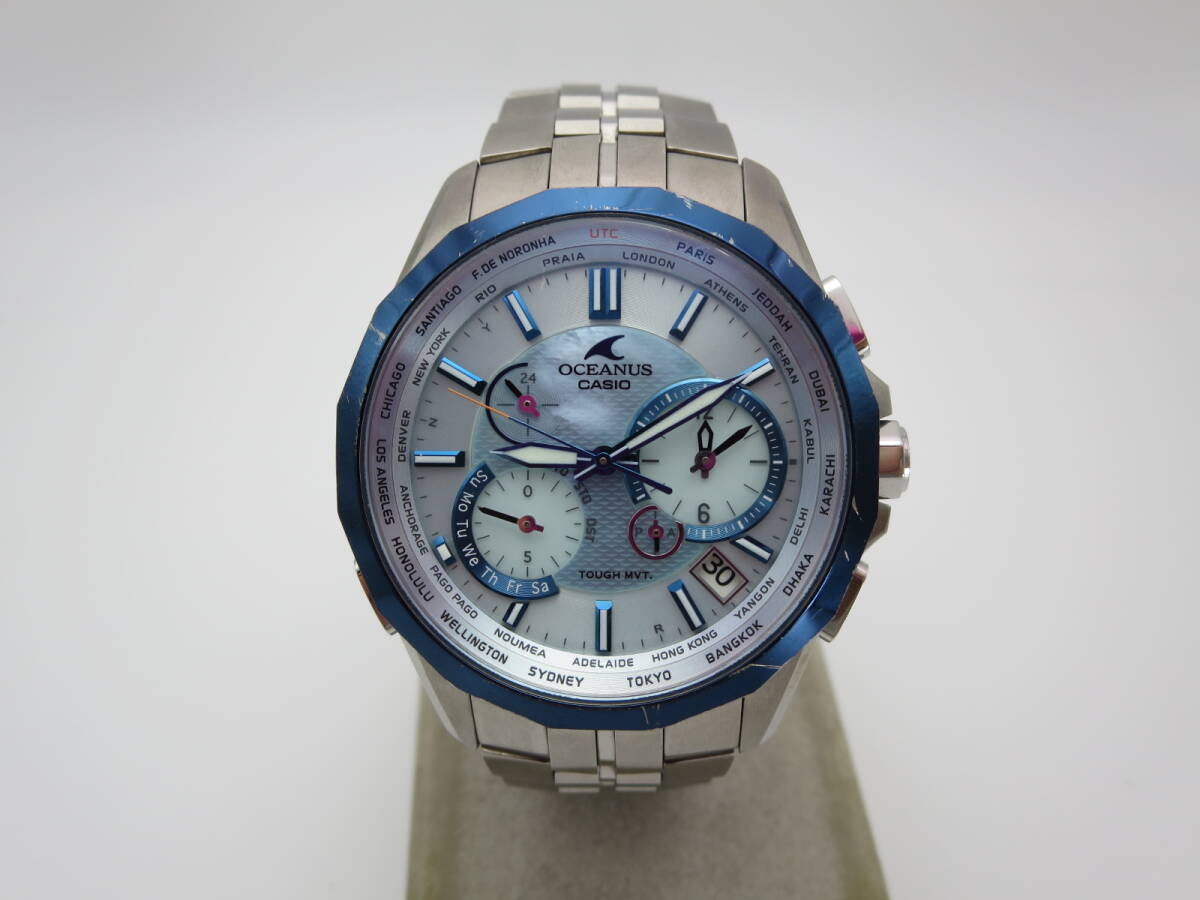 ☆ カシオ オシアナス OCW-S2400 チタン シェル メンズ QZ 中古B～C 腕周～17.0㎝位 ☆