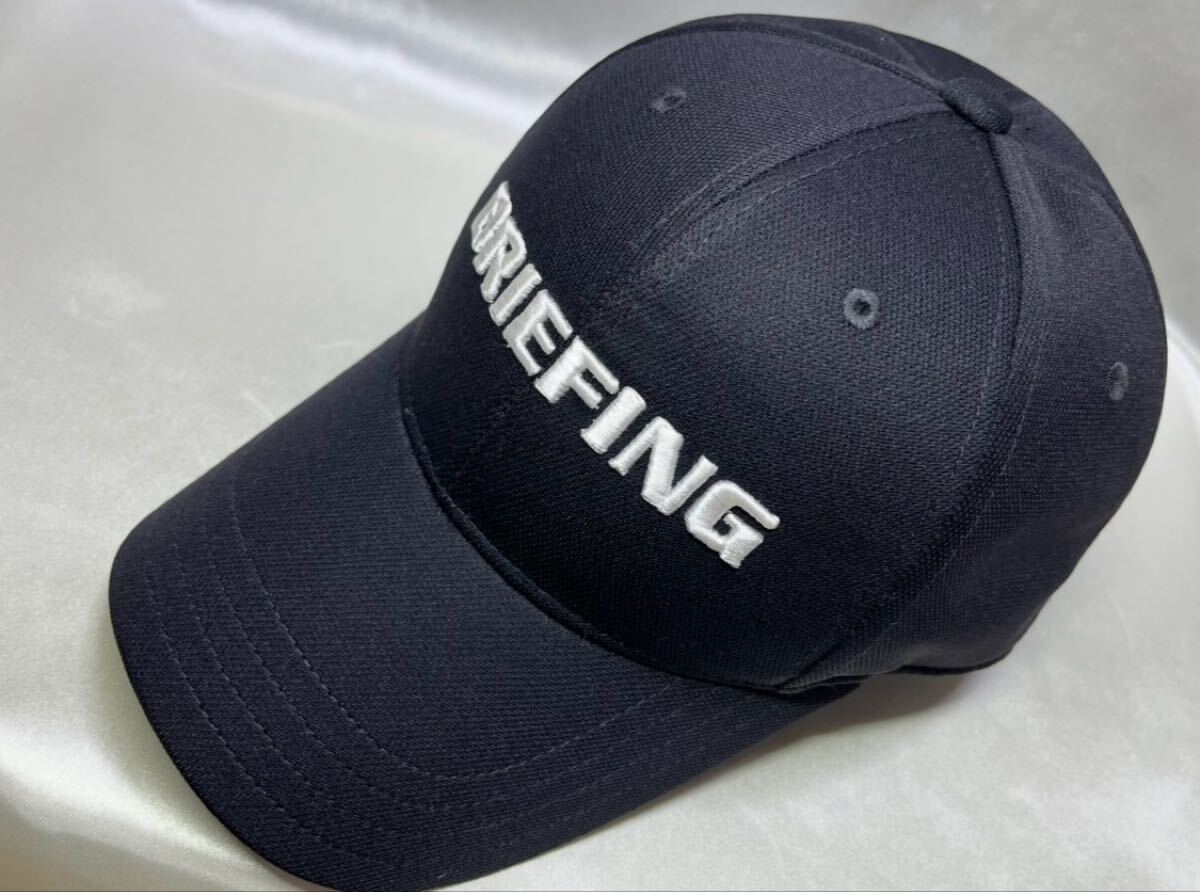 美品 正規品 BRIEFING GOLF ブリーフィング ゴルフ キャップ 帽子 ポリエステル ブラック