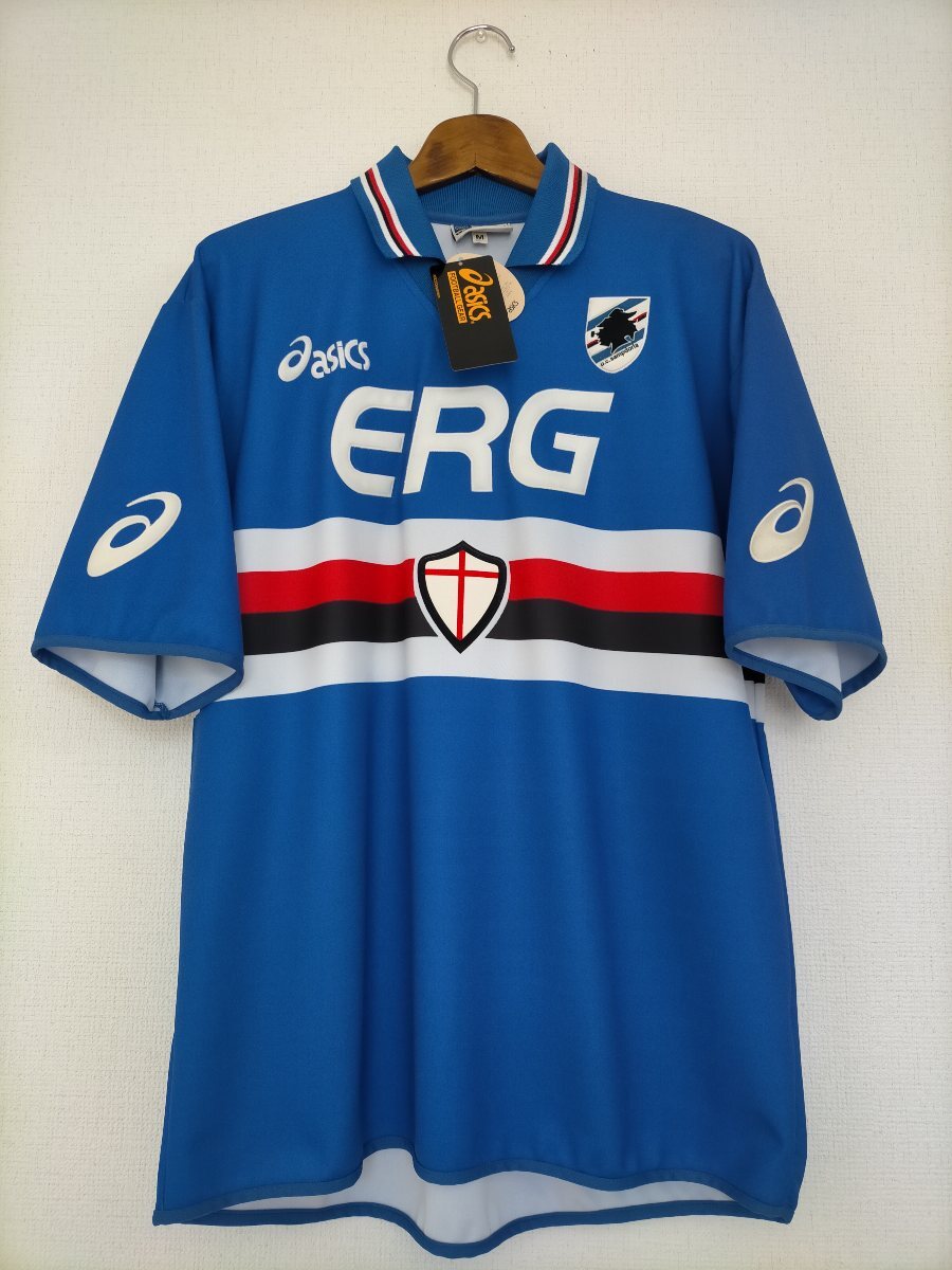 新品 デッドストック 03-04 イタリア製 asics アシックス UCサンプドリア ユニフォーム ホーム size-M ★セリエA 柳沢敦