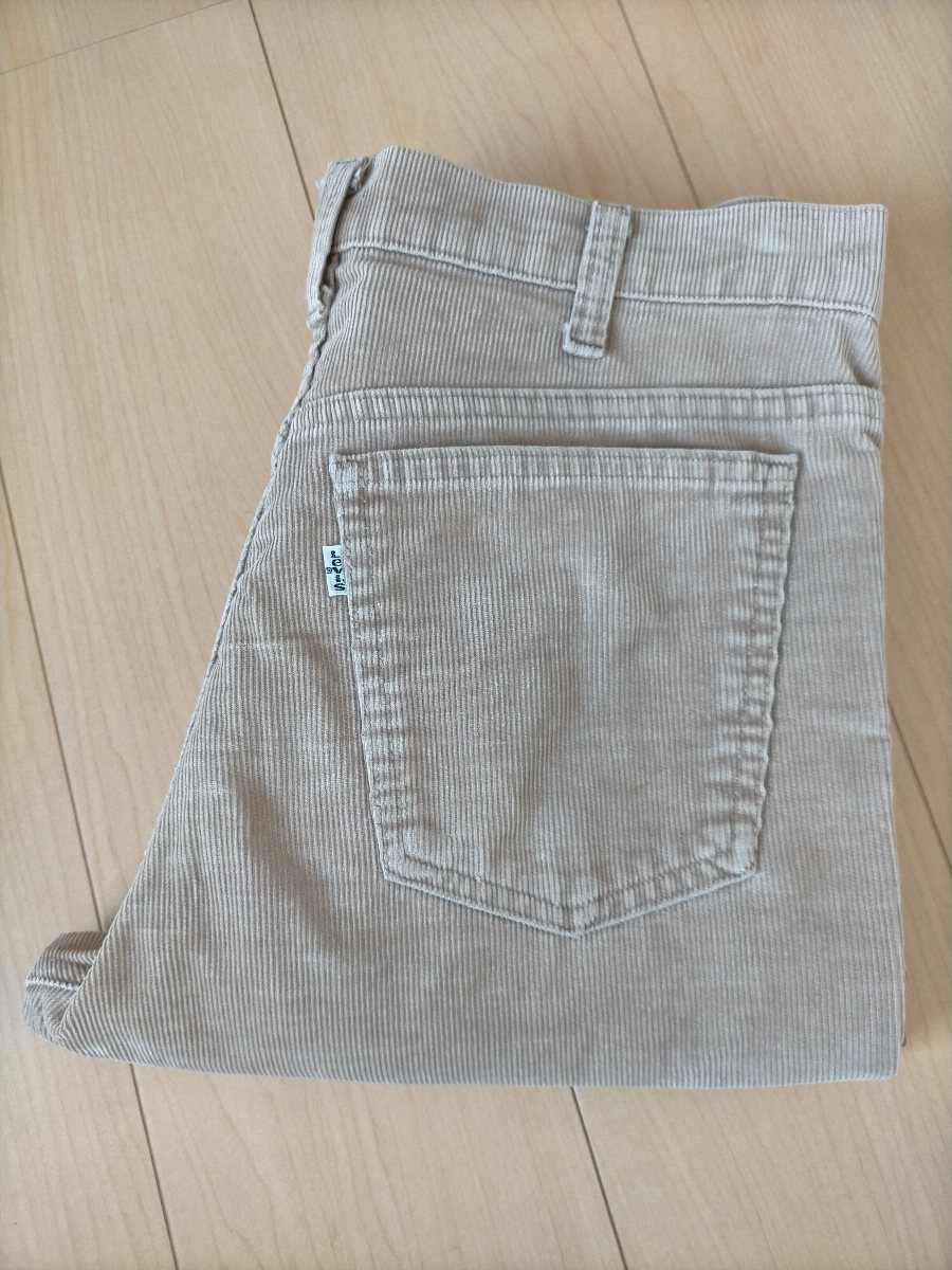 状態良好 80s USA製 ビンテージ 85年 Levi's519-1523 リーバイス 42TALONジップ コーデュロイパンツ W31L31 ベージュ ★70s