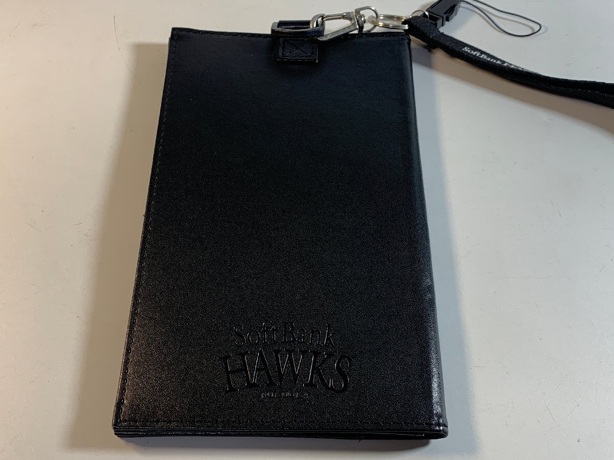 【O】福岡ソフトバンクホークス チケットホルダー パスケース 柳町シール付 中古 現状★hou8054