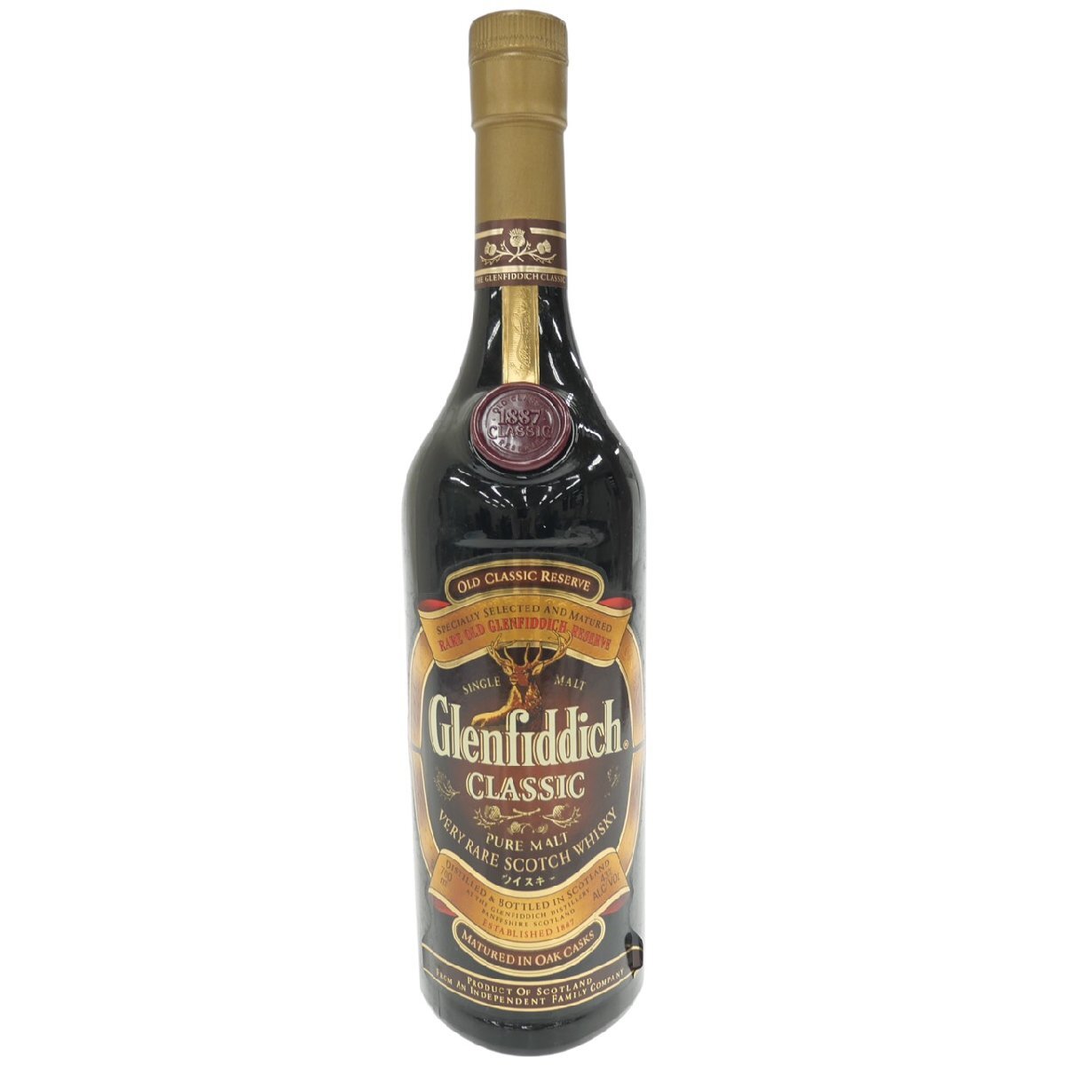 １円スタート 未開栓 Glenfiddich グレンフィディック クラシック ピュアモルト スコッチ ウイスキー700ml 43% お酒 古酒