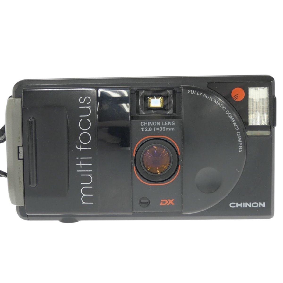 1円スタート カメラ CHINON チノン AUTO 3001 multi focus 35mm F2.8 単焦点 コンパクトフィルムカメラ ブラック ケース付き 動作未確認