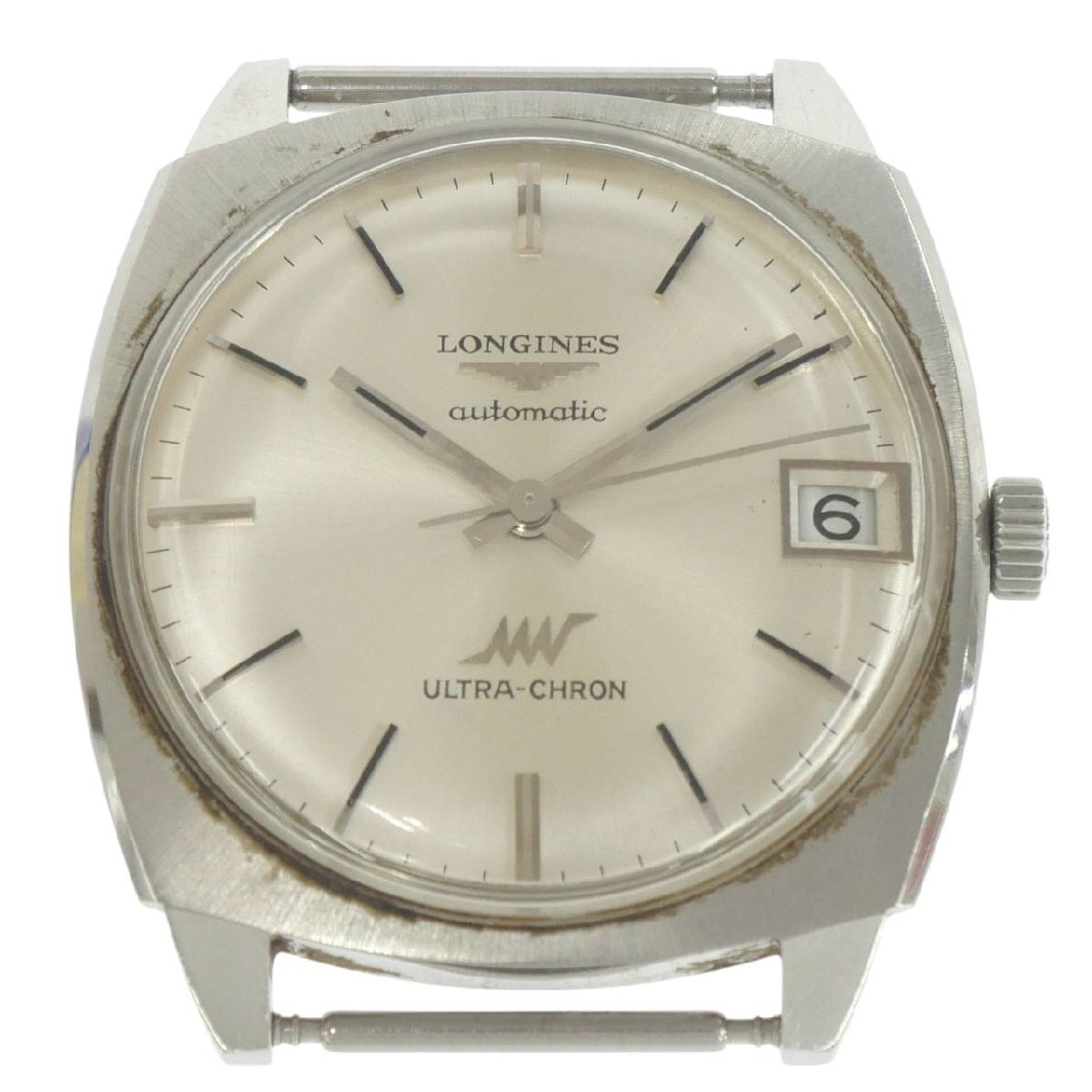 1円スタート LONGINES ロンジン ULTRA-CHRON ウルトラクロン 自動巻き デイト 3針 シルバー文字盤 メンズ 腕時計 ウォッチ 現状不動