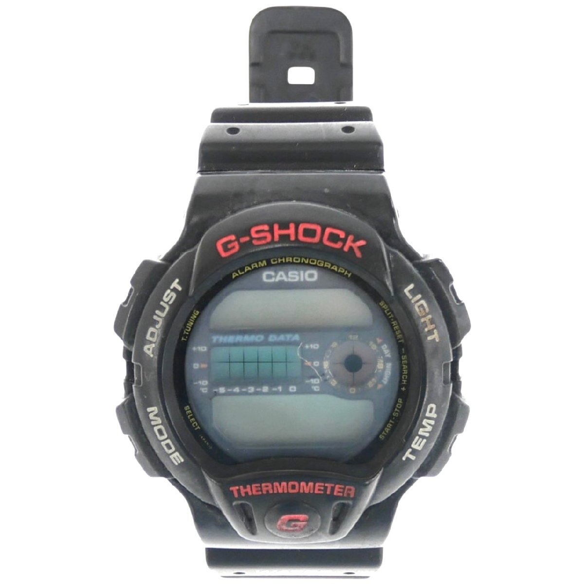 1円スタート CASIO カシオ G-SHOCK Gショック ショックレジスタント DW-6100 QZ クォーツ デジタル ラウンドフェイス ブラック 動作未確認