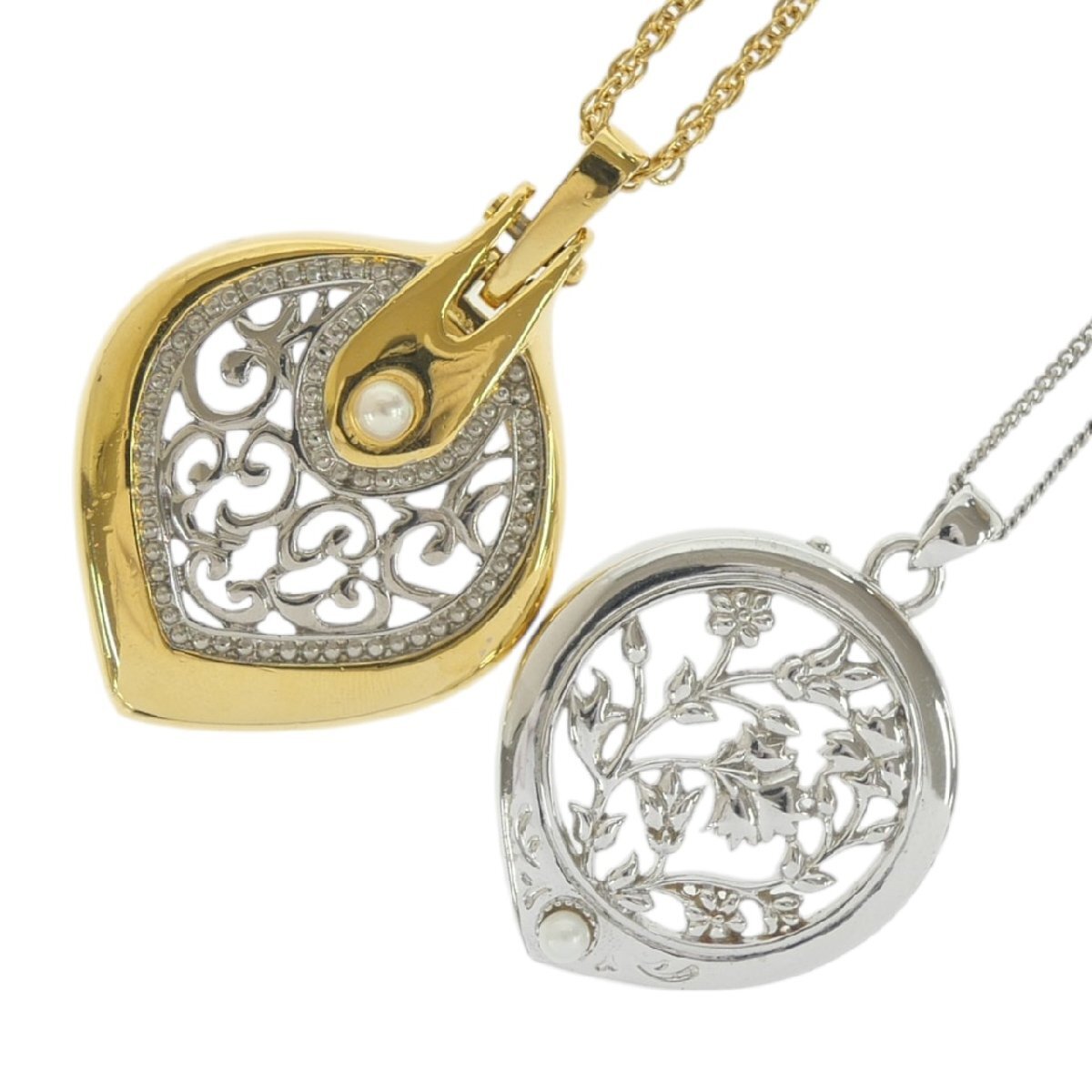 1円スタート ネックレス まとめ2点セット MIKIMOTO ミキモト ルーペ パール pearl 真珠 ペンダント アクセサリー レディース