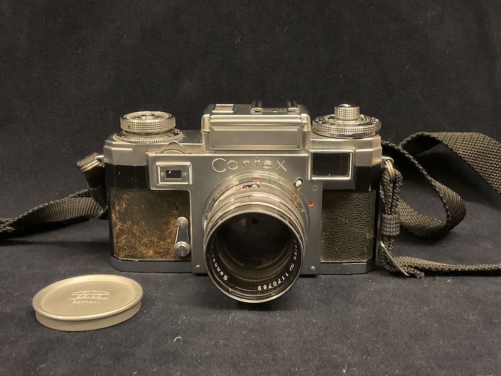 中古カメラ (2) Zeiss Ikon Contax IIIa ボディ Carl Zeiss Sonnar 50mm 1:1.5 単焦点レンズ セット フィルムカメラ コンタックス 現状品