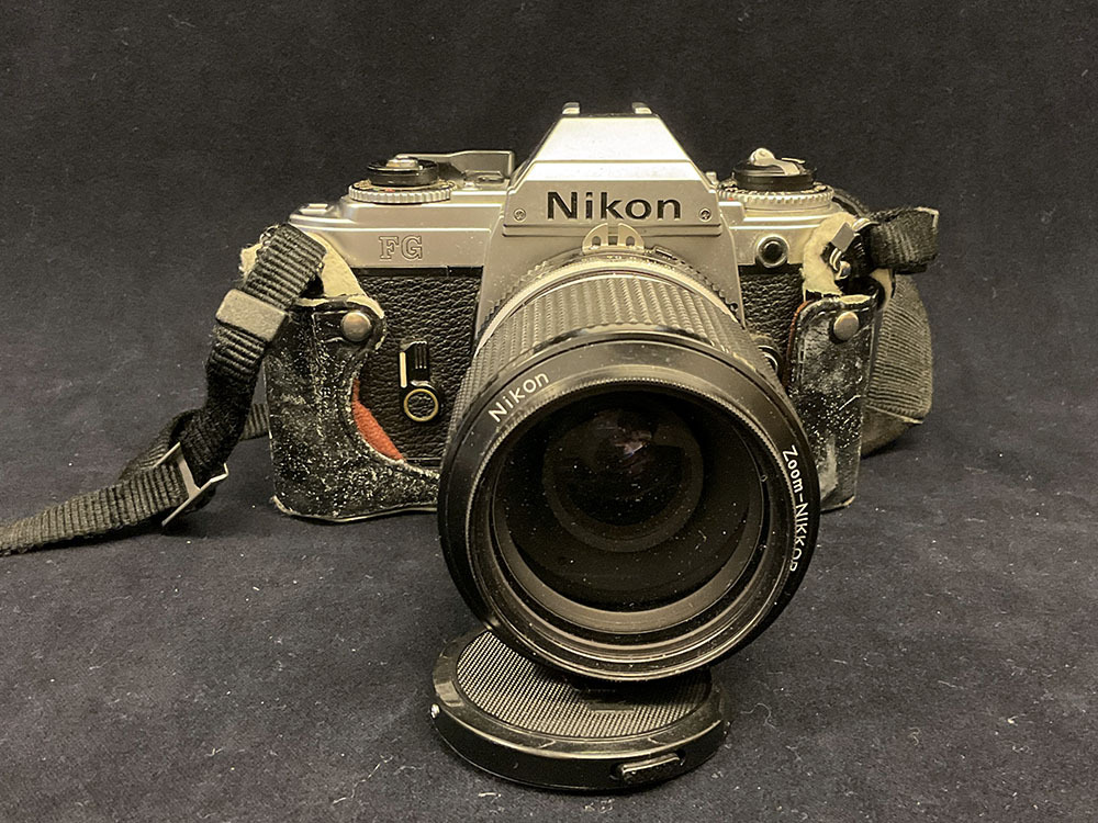 中古カメラ (6) Nikon FG ニコン 一眼レフ フィルムカメラ レンズ ZOOM NIKKOR 43〜86mm 1:3.5 現状品