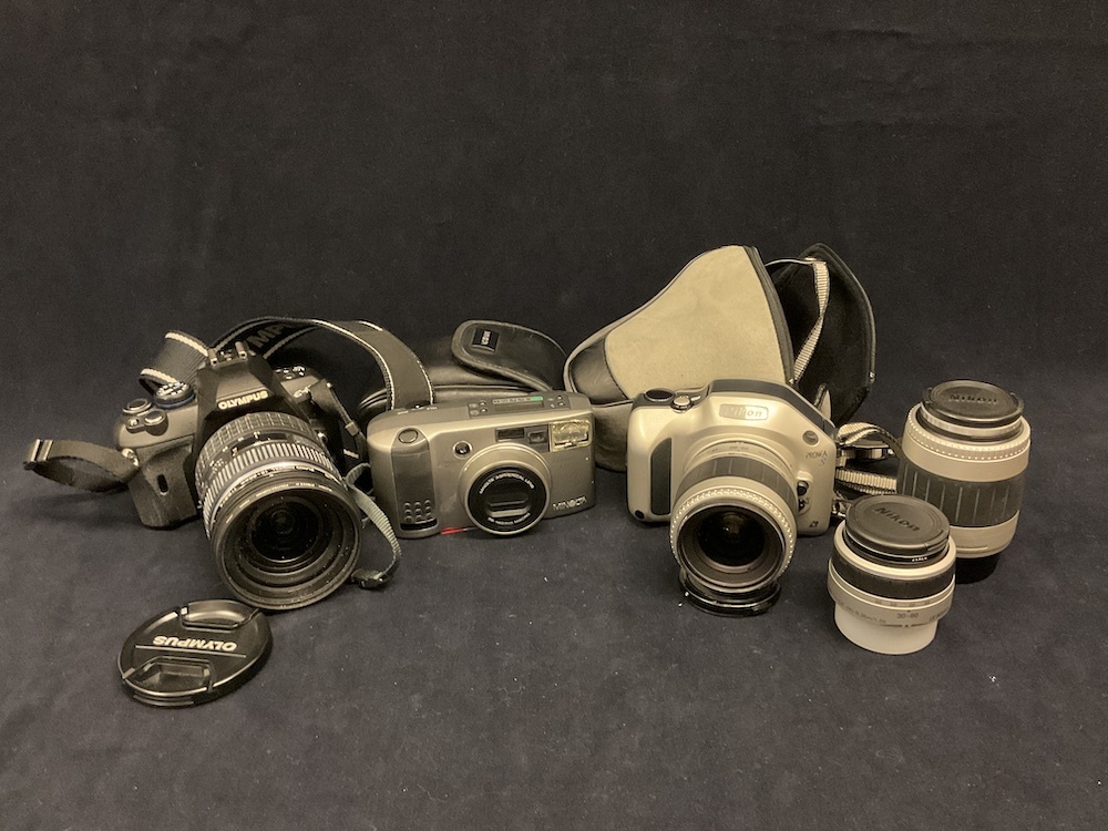 中古カメラ (8) Nikon PRONEA S OLYMPUS E-420 MINOLTA Capios140 コンパクトカメラ フィルム デジタル一眼レフ レンズ 現状品