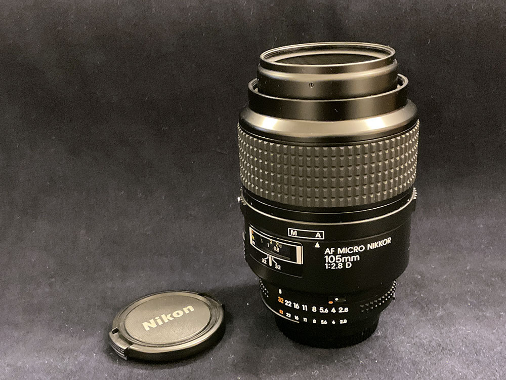 中古カメラ レンズ (4) Nikon ニコン AF MICRO NIKKOR 105mm 1:2.8 D オートフォーカス ニッコール 現状品