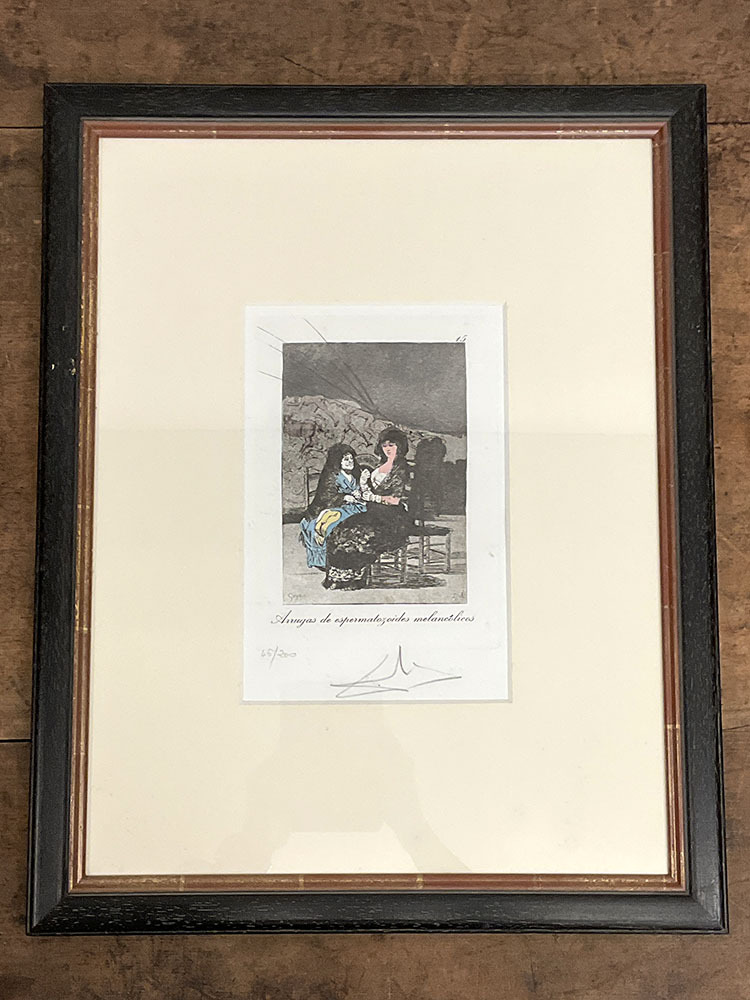 【真作保証】 サルバドール・ダリ ゴヤのロス・カプリチョス 「Arrugas de espermatozoides melancolicos」 200部限定 銅版画 直筆サイン