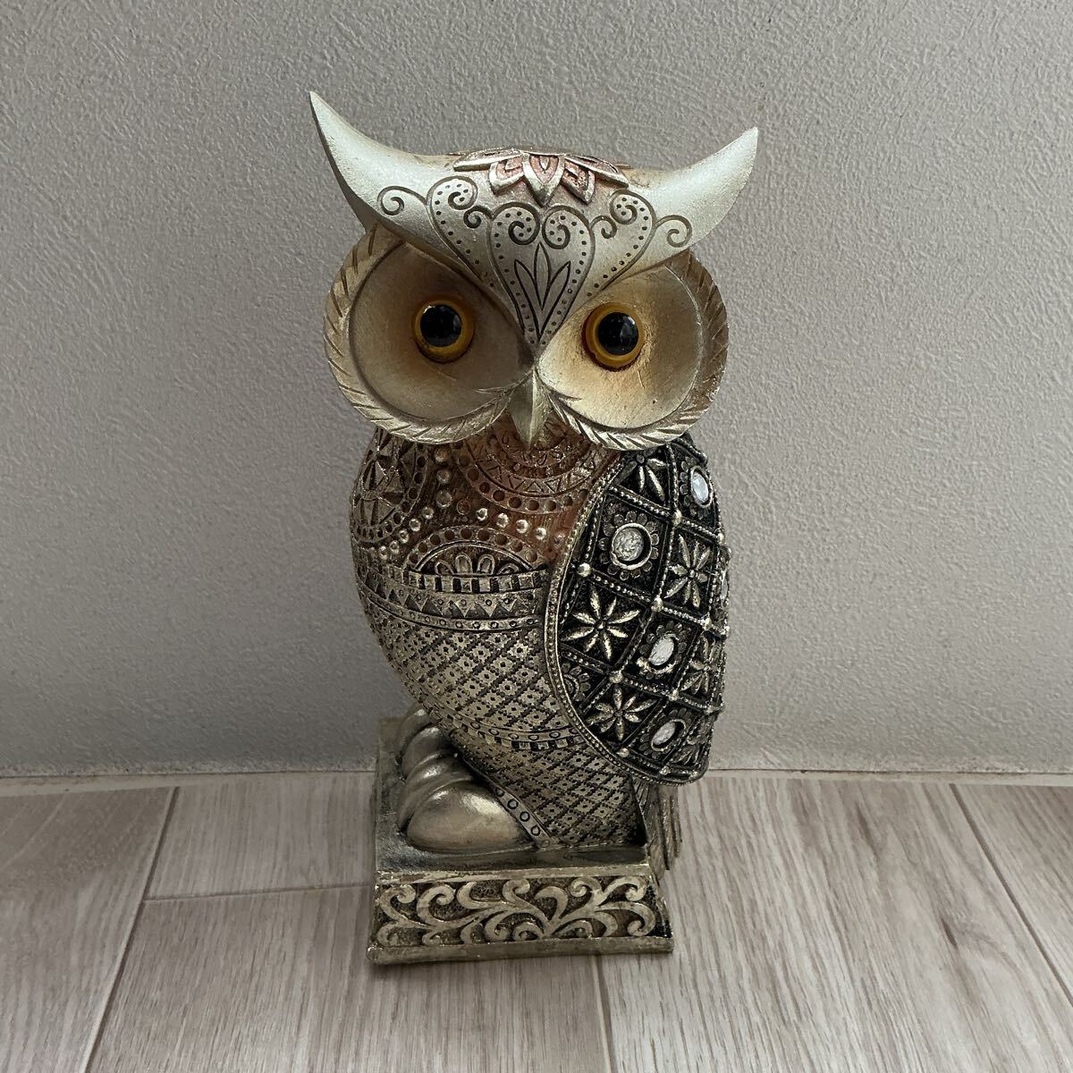 ■新品■ふくろう【1002 ふくろう　梟】縁起物　置物　インテリア　風水　開運　フクロウ　オブジェ　商売繁盛　幸運　金運　ヨーロピアン