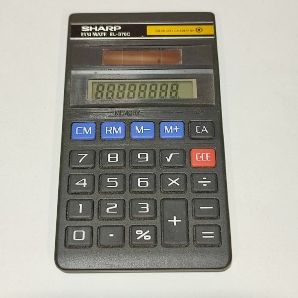 SHARP 電卓 ELSI MATE EL-376C 昭和レトロ ヴィンテージ アンティーク A90A