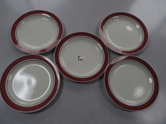 F042【Noritake ノリタケ Versatone バーサトーン 】高級ホテルの食器5枚 美品20cmプレート デザート パンサラダソーサー