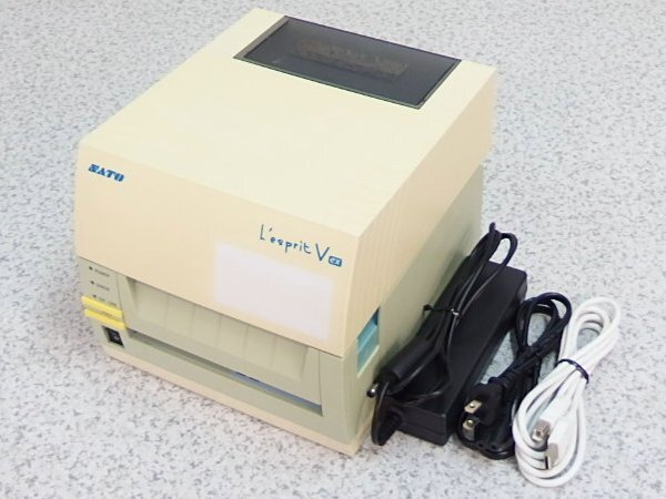 ■β 6台入荷 SATO/サトー L'espritT408ｖ-ex CUT ラベルプリンタ/自動カッタ/USB/LAN/RS232C/SDカード対応/印字OK【Cランク】【0331-01】
