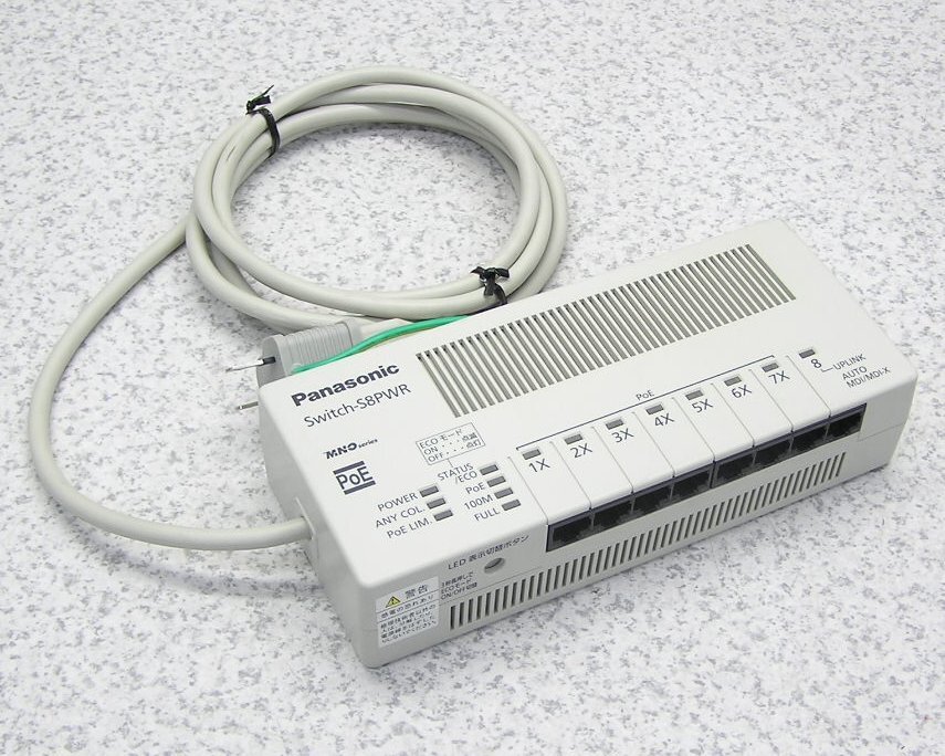 ■2台在庫有り Panasonic/パナソニック PoE給電スイッチングハブ Switch-S8PWR PN21089K 動作良好！