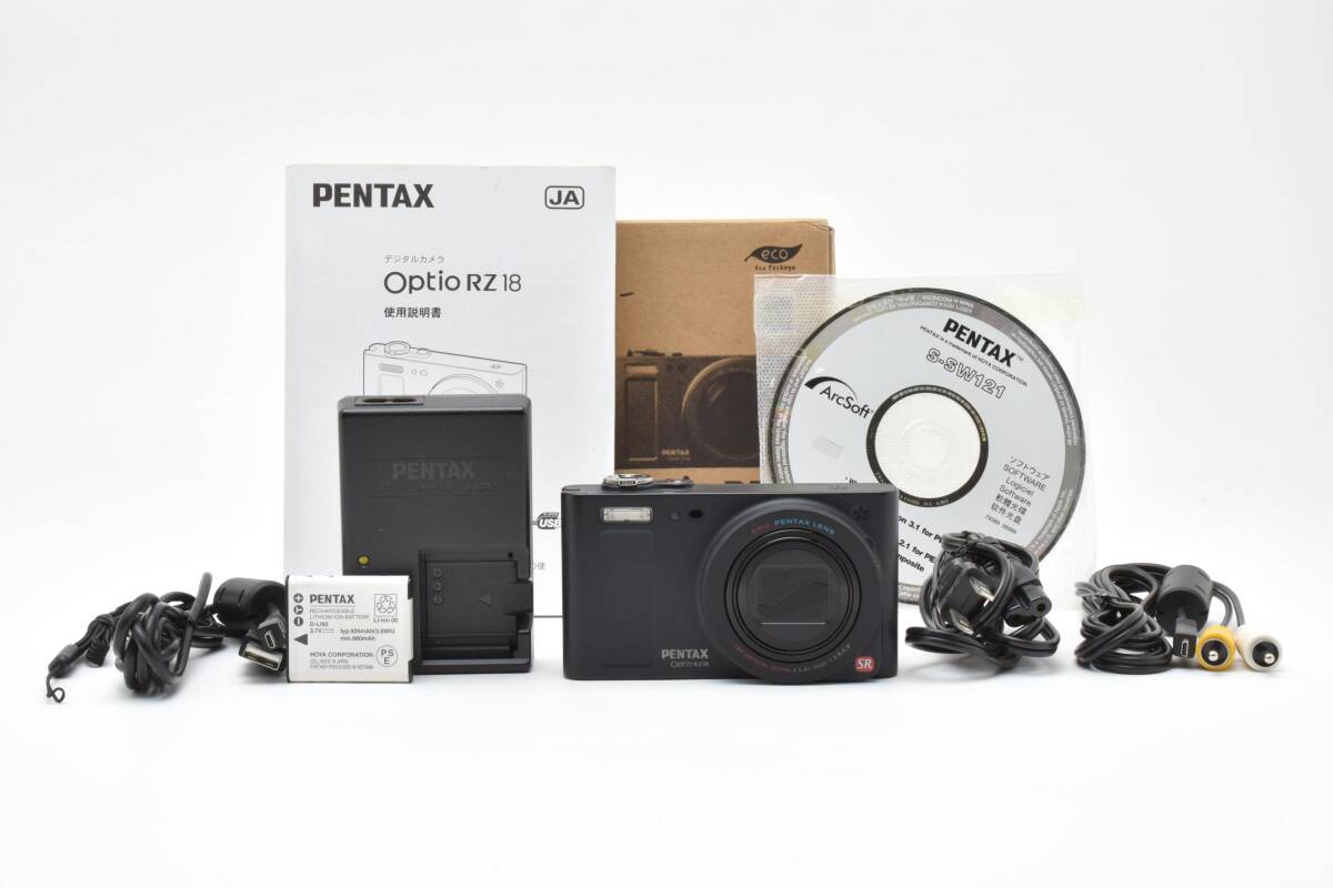 6188 【良品】 Pentax Optio Rz18 Compact Digital Camera 動作確認済 ペンタックス コンパクトデジタルカメラ