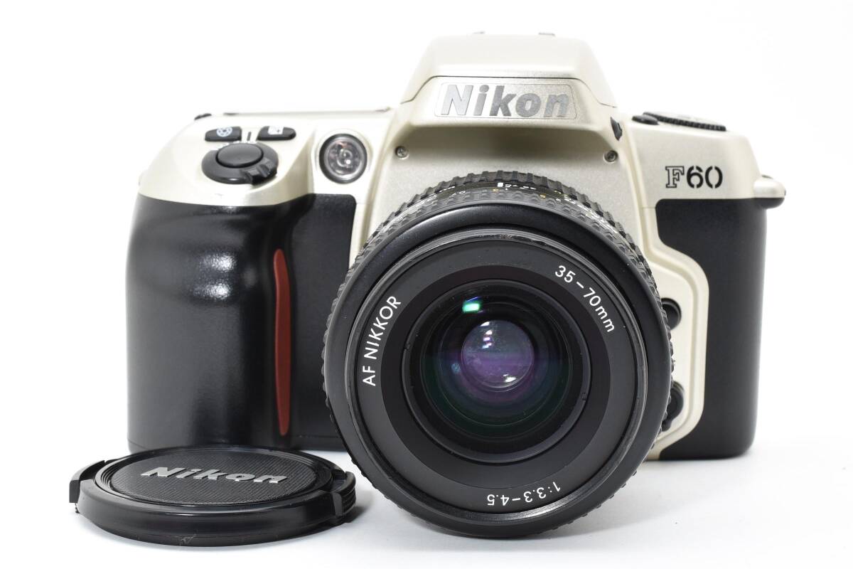 6603 【良品】 Nikon F60 Slr Film Camera Af Nikkor 35-70mm F3.3-4.5 Zoom Lens 動作確認済 ニコン Afフィルムカメラ