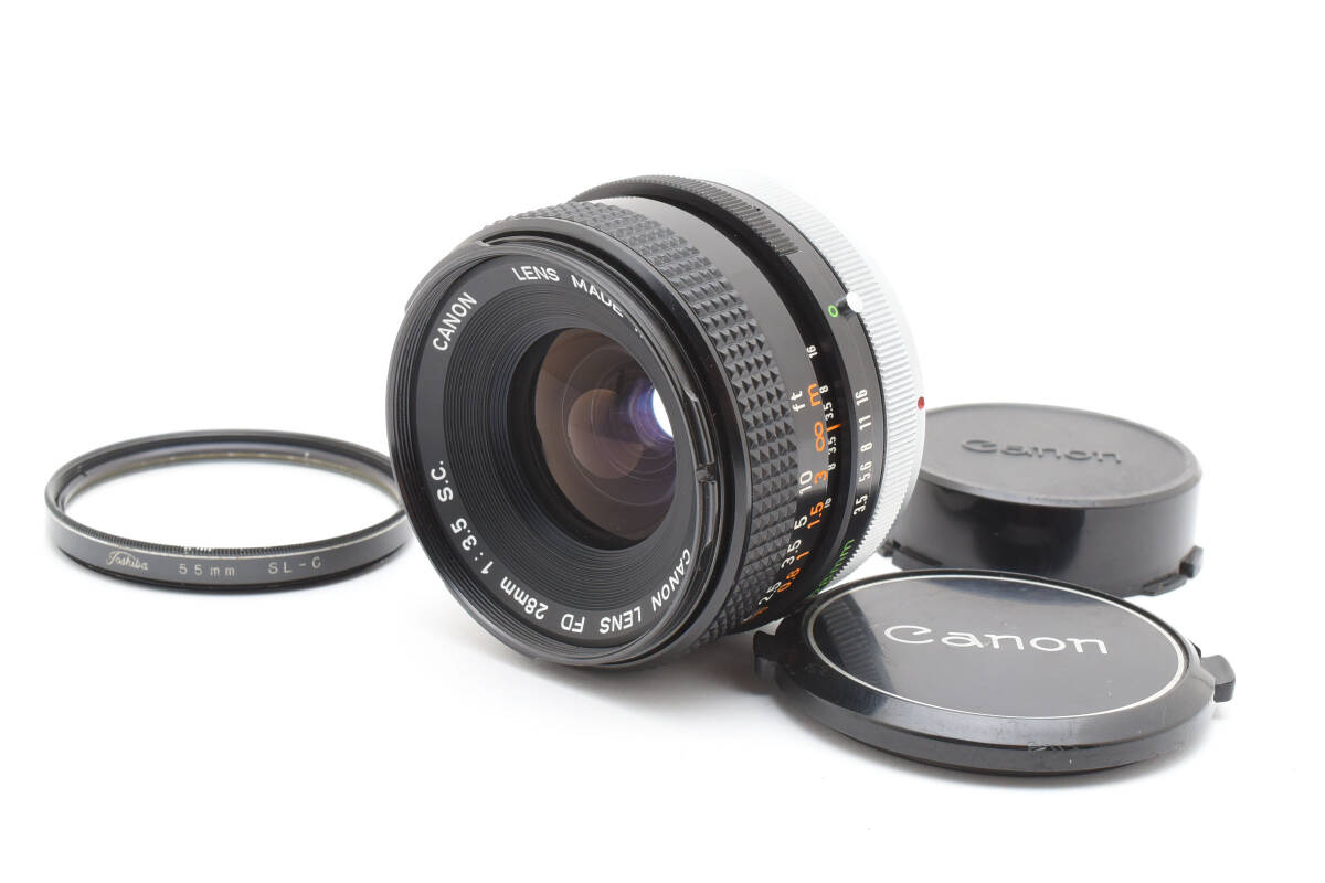 6540 【良品】 Canon Fd 28mm F3.5 Prime Lens 動作確認済 キャノン Mf単焦点レンズ