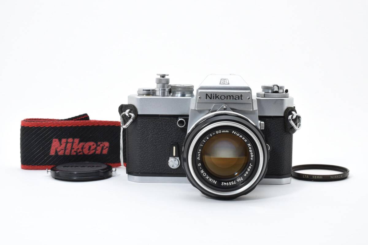 6577 【良品】 Nikon El Slr Film Camera Nikkor-S Auto 50mm F1.4 Prime Lens モルト交換済 動作確認済 ニコン Mfフィルムカメラ