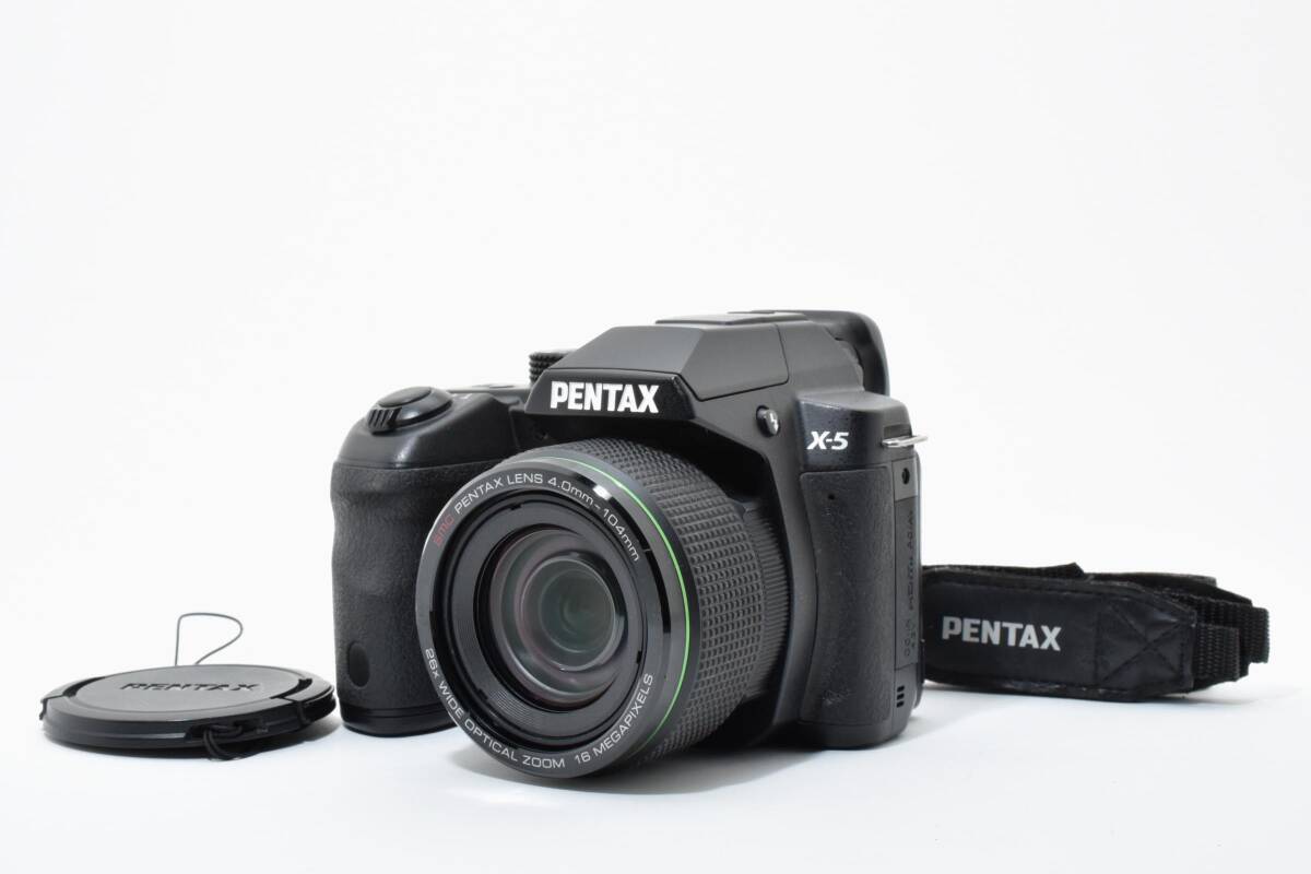 6490 【並品】 Pentax X-5 Compact Digital Camera 動作確認済 ペンタックス コンパクトデジタルカメラ