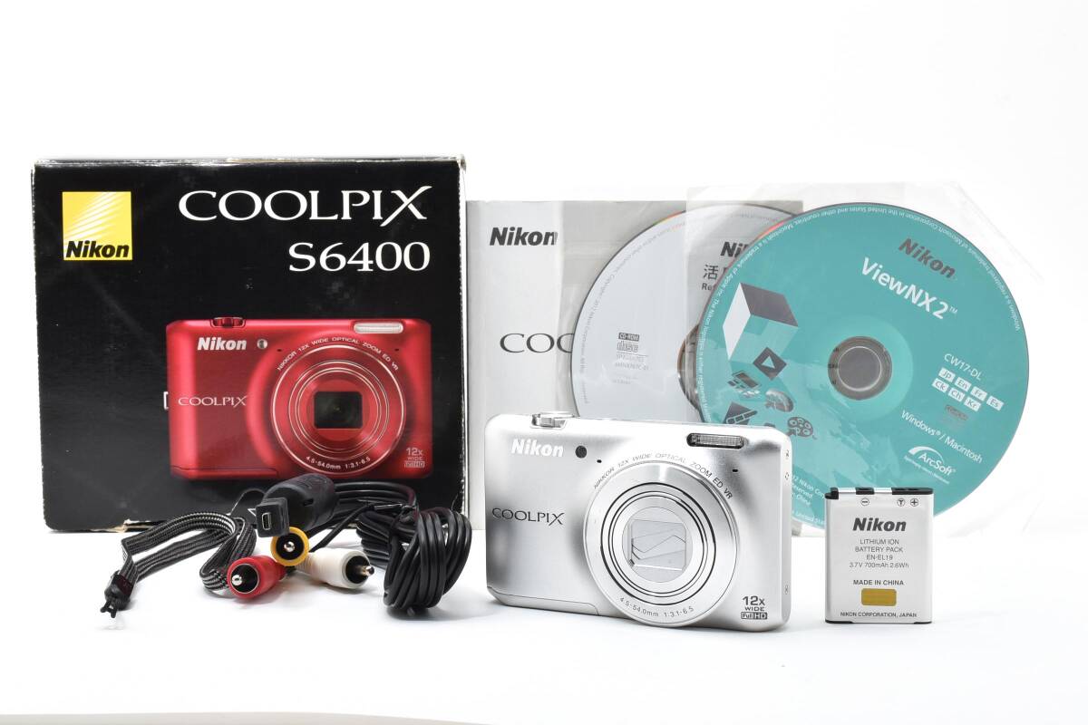 6725 【難あり品(ジャンク）】 Nikon Coolpix S6400 Compact Digital Camera ニコン コンパクトデジタルカメラ