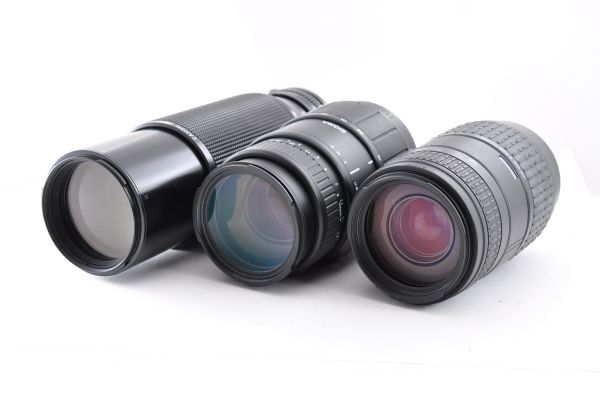 【300mm望遠 3本組】シグマ(ソニーA/キヤノン用) & キャノン FD 100-300mm 動作未確認 部品取り 1円〜