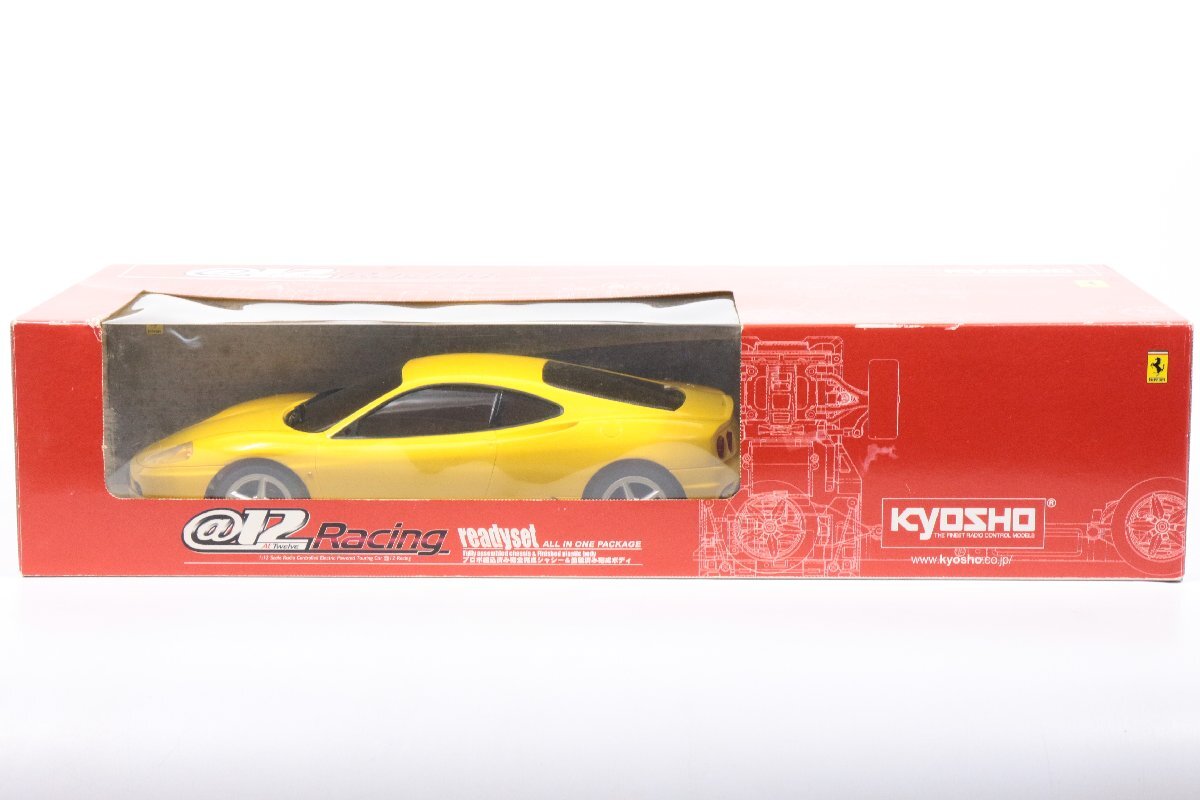 【未使用品】 京商 ◎ @12 レーシング [フェラーリ 360 モデナ イエロー] プロポ組み込み済み完成シャーシ＆塗装済みボディ ◎#7584