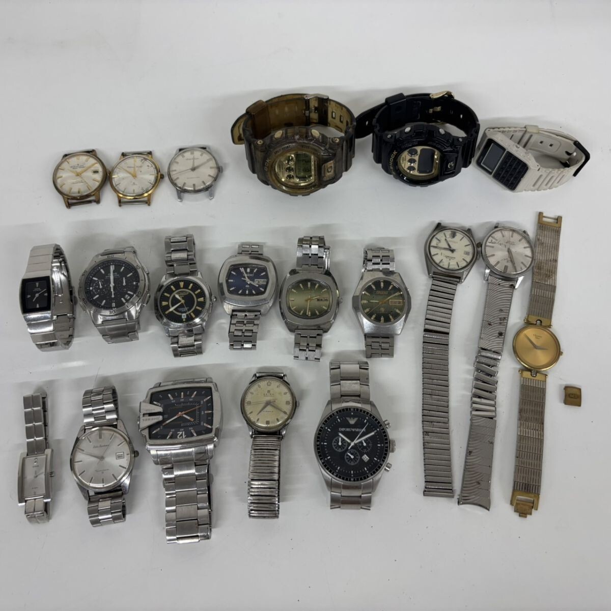 N399-■ SEIKO セイコー/ORIENT オリエント/CASIO カシオ/DIESEL ディーゼル/ARMANI アルマーニ 腕時計 まとめ 計20点 NB