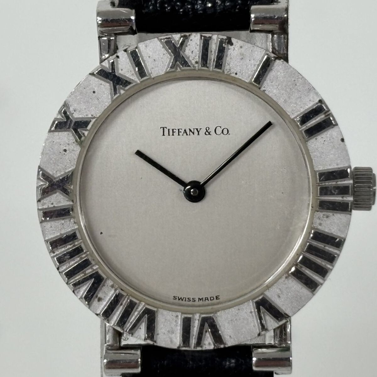 N389-NG15-555 ★ TIFFANY & Co. ATLAS ティファニー アトラス 腕時計 L0640 SV925 スターリング クォーツ レディース スイス製 NB