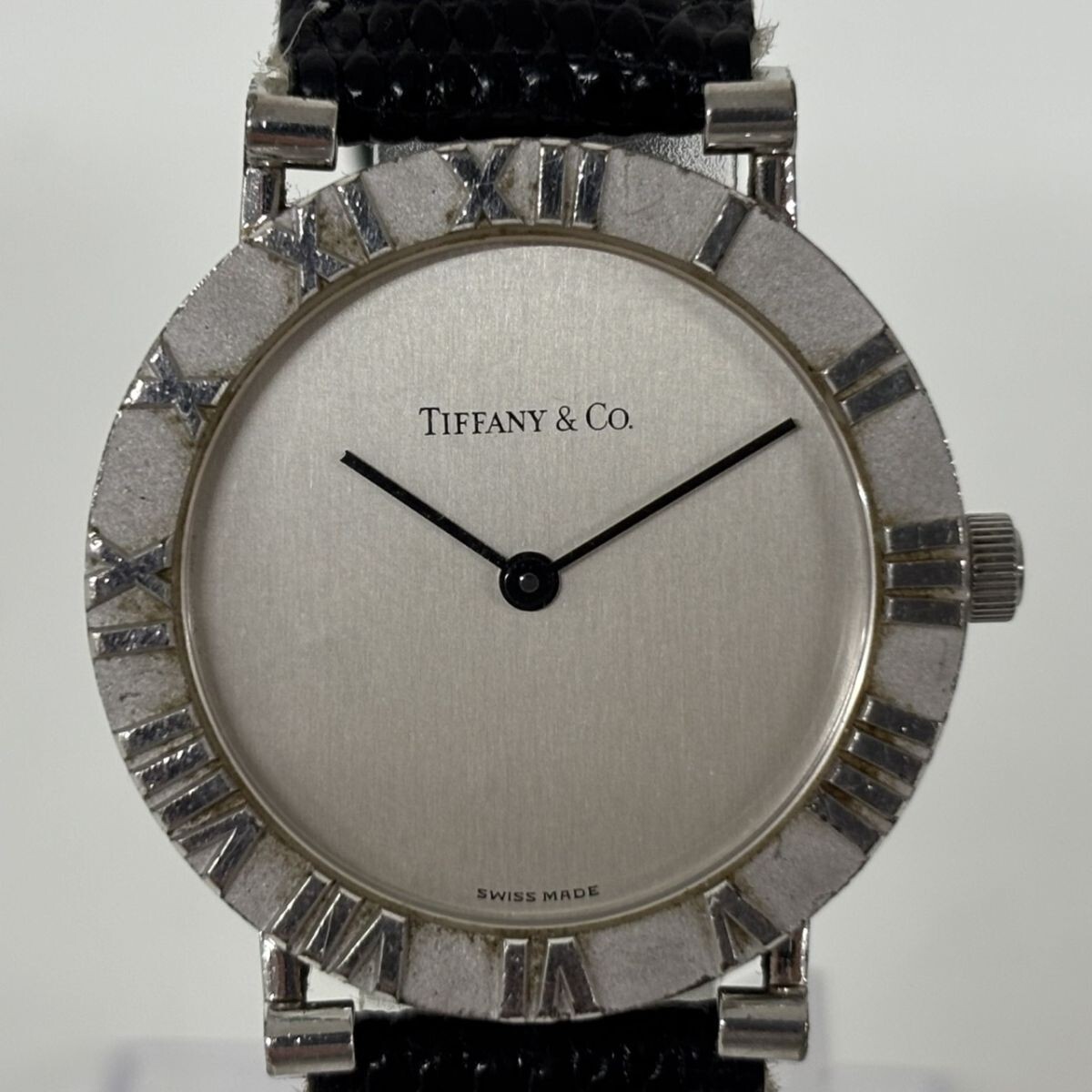 N388-NG15-554 ★ TIFFANY & Co. ATLAS ティファニー アトラス 腕時計 M0640 SV925 スターリング クォーツ メンズ スイス製 NB