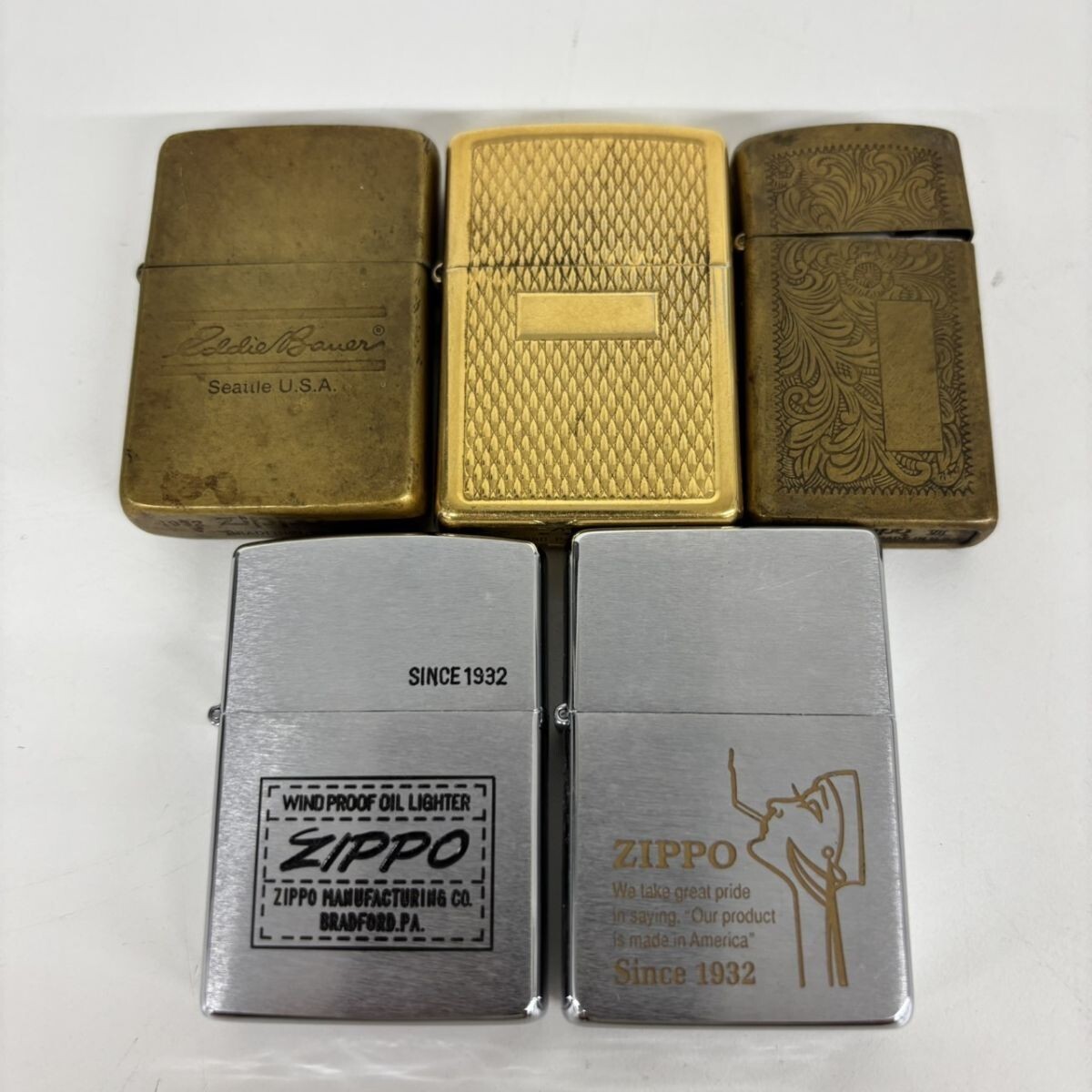 N384-■▲【まとめ】Zippo ジッポー オイルライター Eddie Bauer エディー・バウアー/Venetian ベネチアン/Windy ウィンディ 計5点 NB