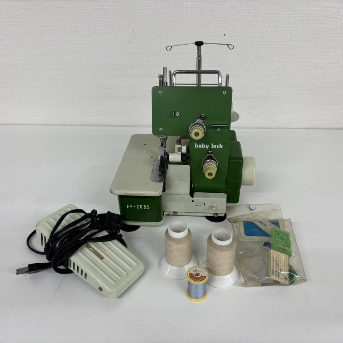 N378-NG17-94 JUKI ジューキ baby lock ベビーロック EF-205S 1本針2本糸 縁かがり専用ロックミシン 針上下・動作確認済み NB