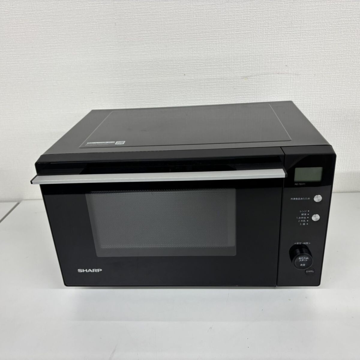N371-NG15-536 SHARP シャープ 電子レンジ PLAINLY プレーンリー RE-TS171-B ブラック 2021年製 本体のみ 通電確認済み NB