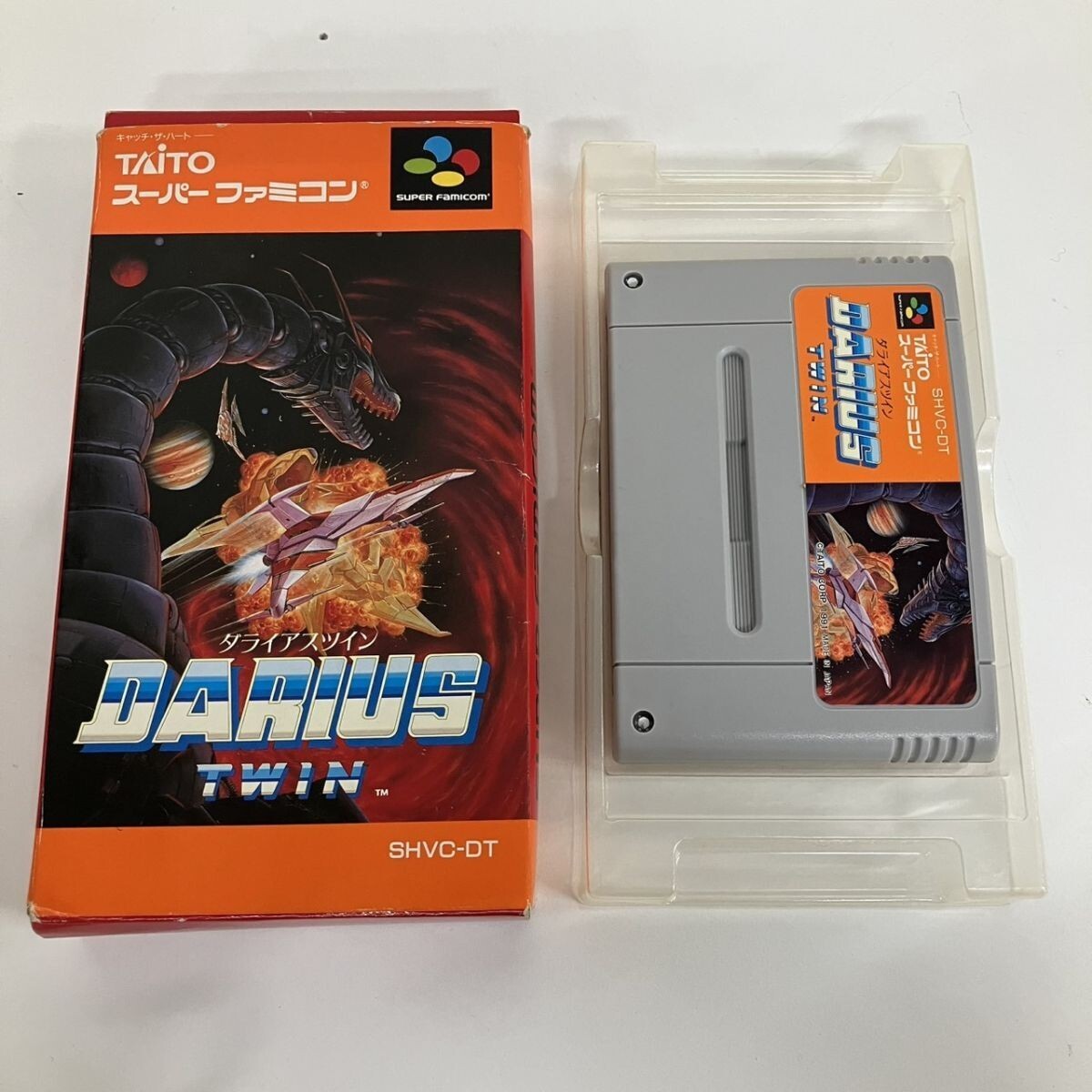 N138-SG8-1518 ◎ ゲームソフト ダライアスツイン DARIUS TWIN タイトー TAITO SHVC-DT SHVC-DT スーパーファミコン シューティング NA