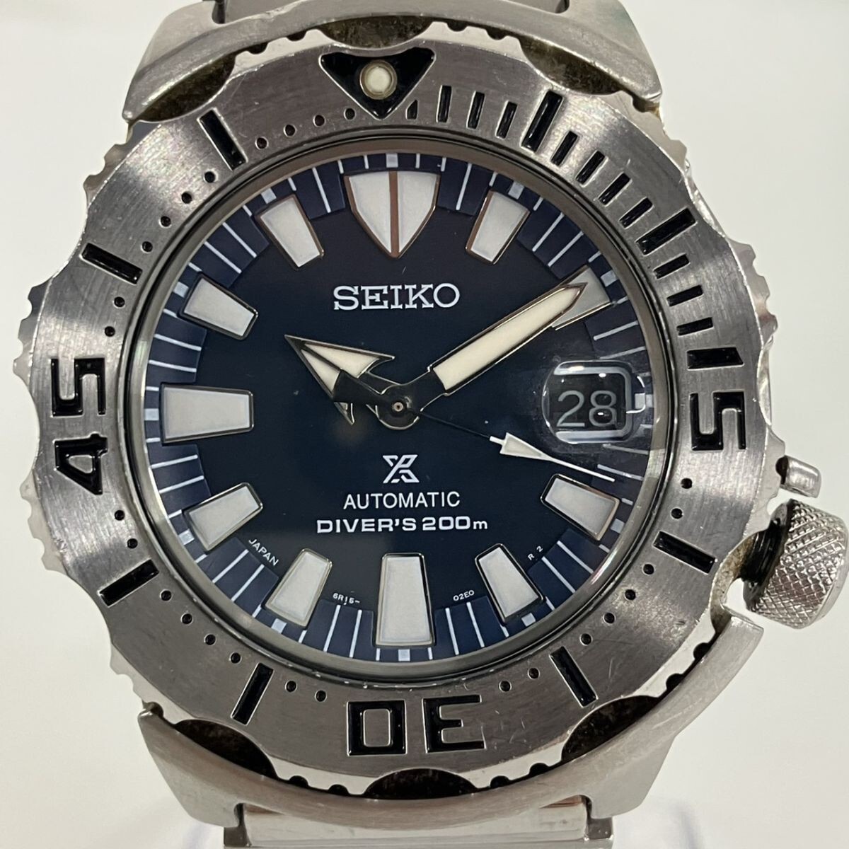 N119-NG12-459 ◎ 腕時計 セイコー プロスペックス SEIKO PROSPEX ネイビーモンスター ダイバーズ 自動巻き 6R15-02X0 稼働 メンズ NA