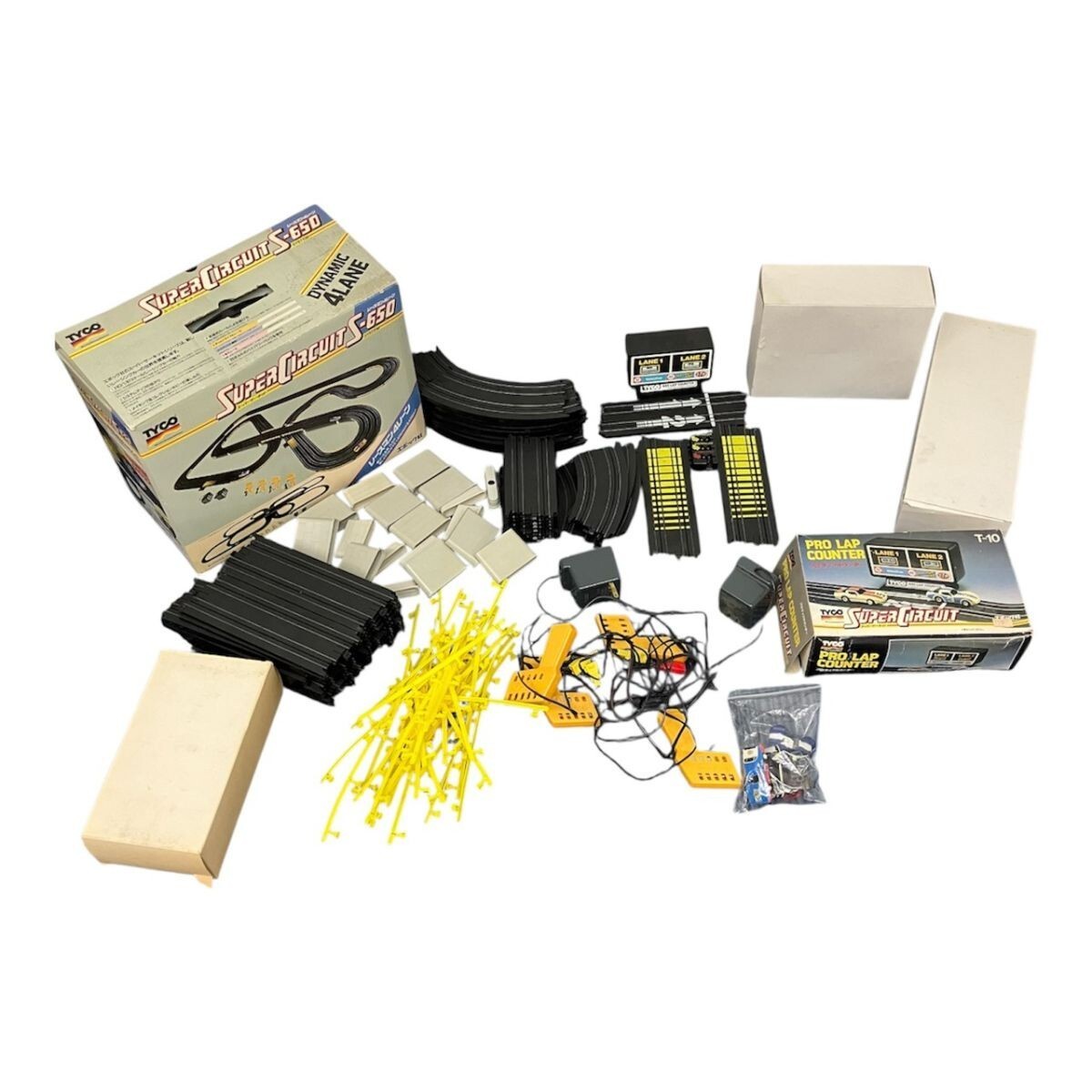 N099-NG17-67 TYCO スーパーサーキット S-650 レースマン4レーン スロットカー コースセット HOスケール (1/87) おもちゃ ゲーム NA