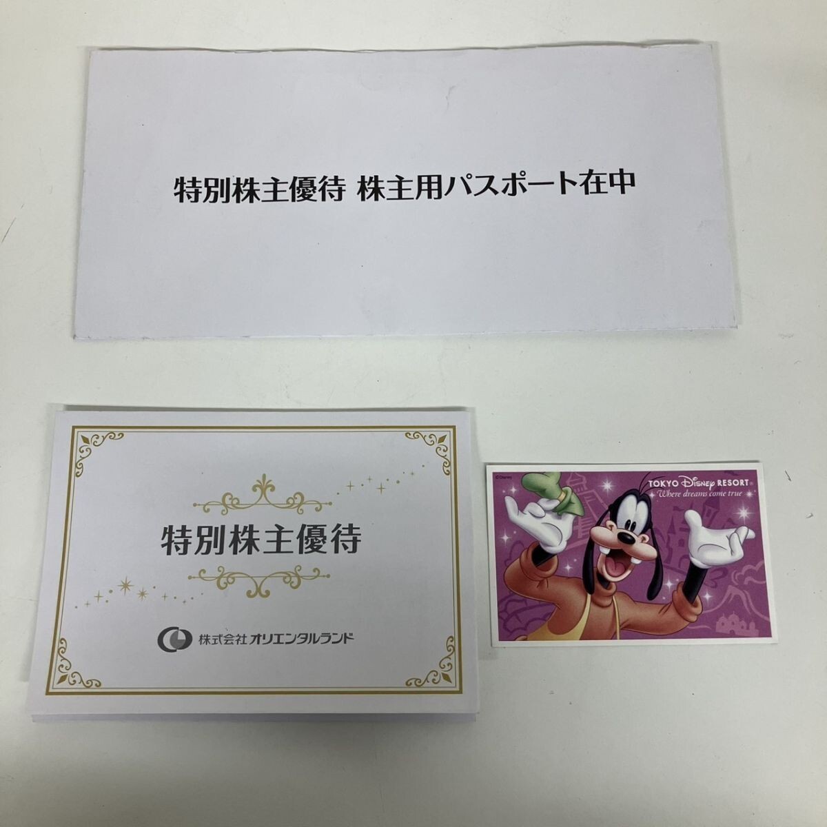 N094-NG15-532 ★ ディズニー Disney 創立65周年記念 特別株主優待 株主用パスポート 1デーパスポート TDL 東京ディズニーランド/シー NA