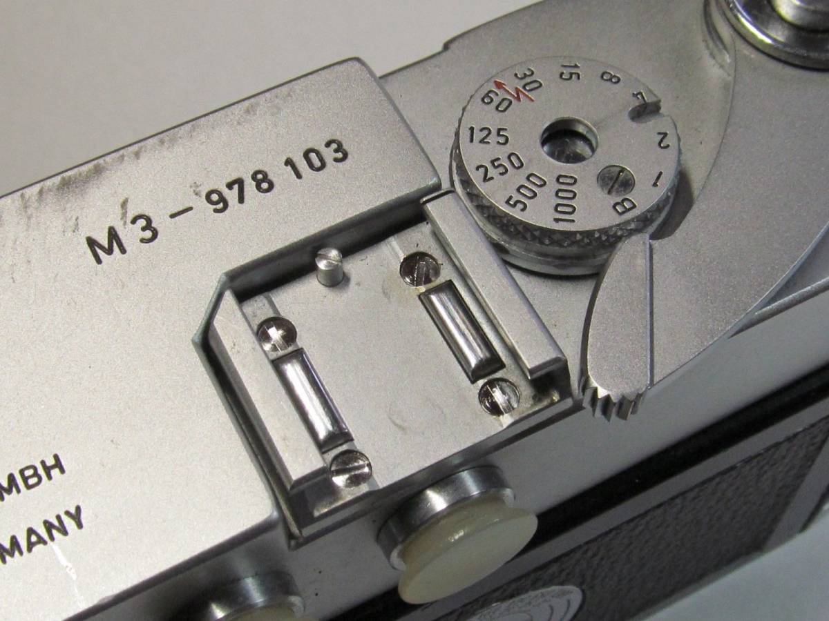 ライカ Leica M1 M2 M3 M4 MD アクセサリーシュー用ネジ シルバークロームか ブラック 4本セット 即決 (26)