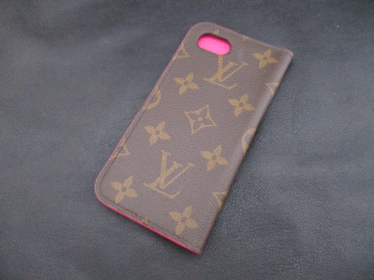 ルイ・ヴィトン★iPhone7、8ケース★モノグラム・フォリオ・M61906★鑑定済★H7669