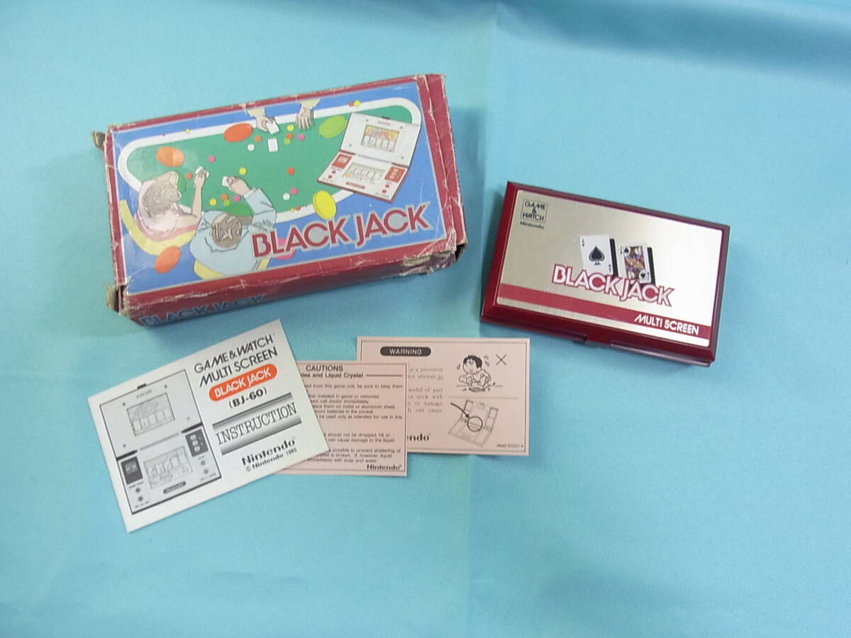 nintendo 任天堂　BLACK JACK ブラックジャック　BJ-60 ゲームウォッチ 状態良好 本体 説明書 ケース 箱 レトロゲーム トランプゲーム