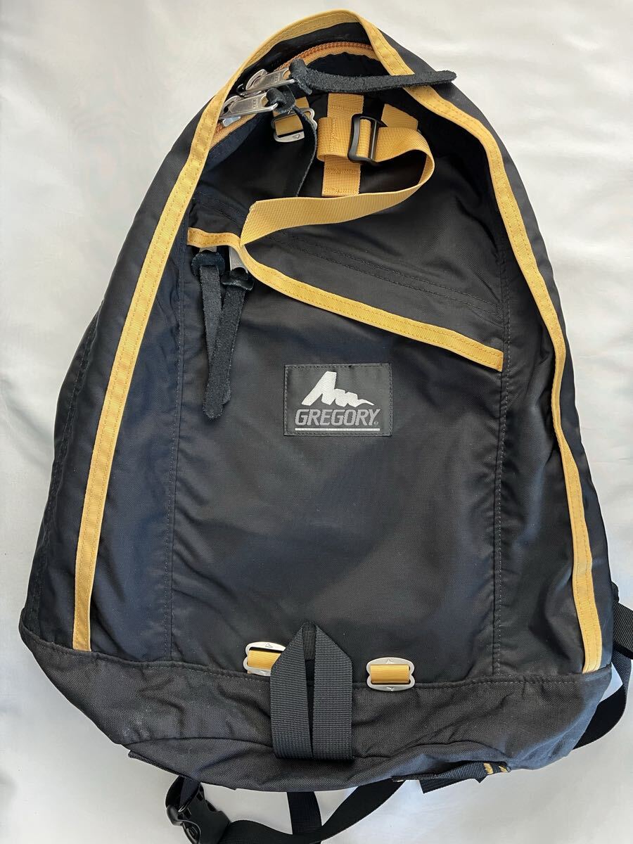 美品　GREGORY 銀タグ　デイパック 26L ブラック×イエロートリム