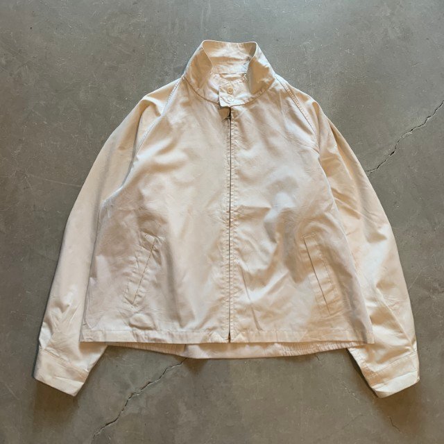 【XL 46】USA製 LONDON FOG ハリントンジャケット スウィングトップ 白無地■ビンテージ アメリカ古着 ドリズラー 80s/90s ロンドンフォグ
